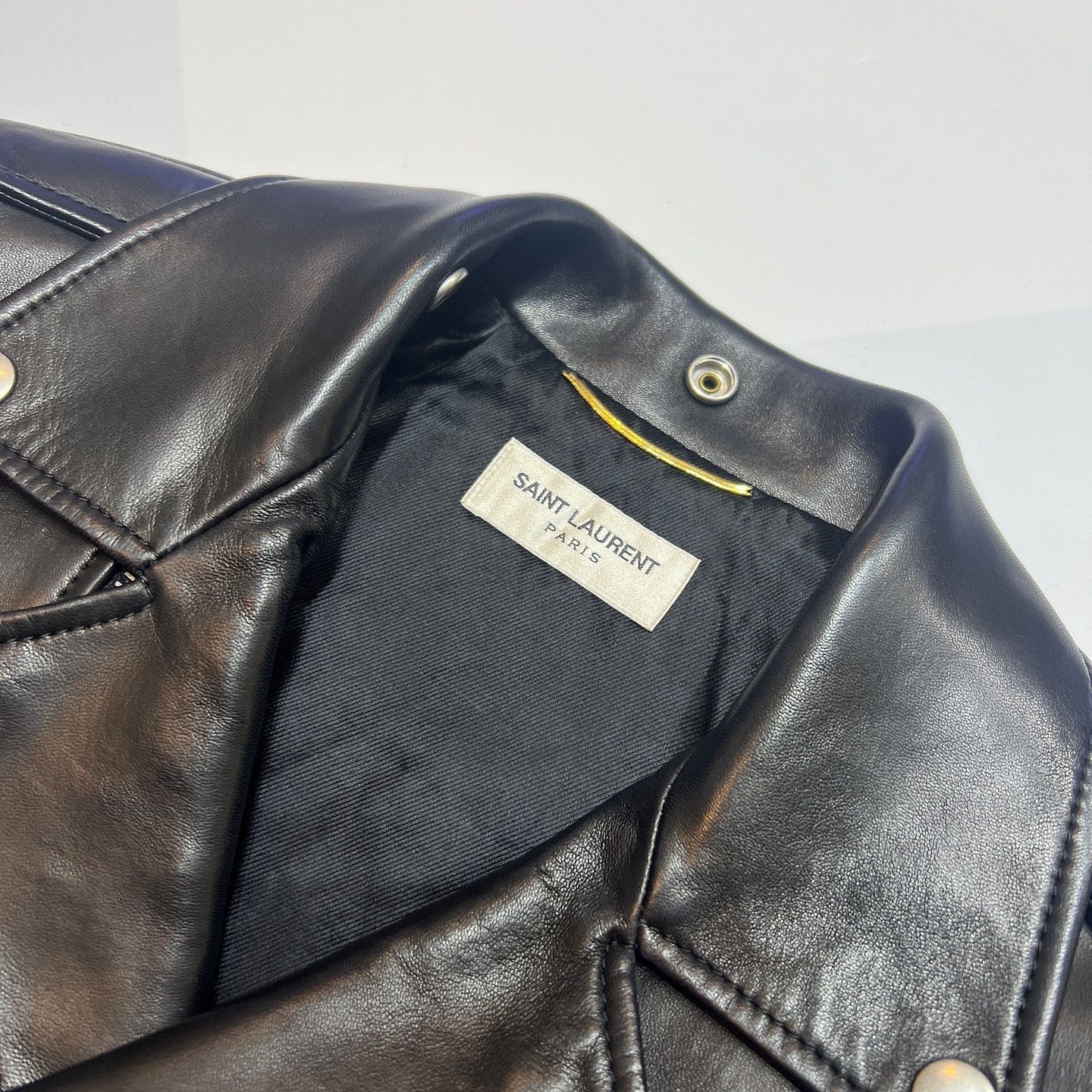Saint Laurent Paris Saint Laurent Leather Biker Jacket Size FR 40 Size M / US 6-8 / IT 42-44 - 3 Thumbnail