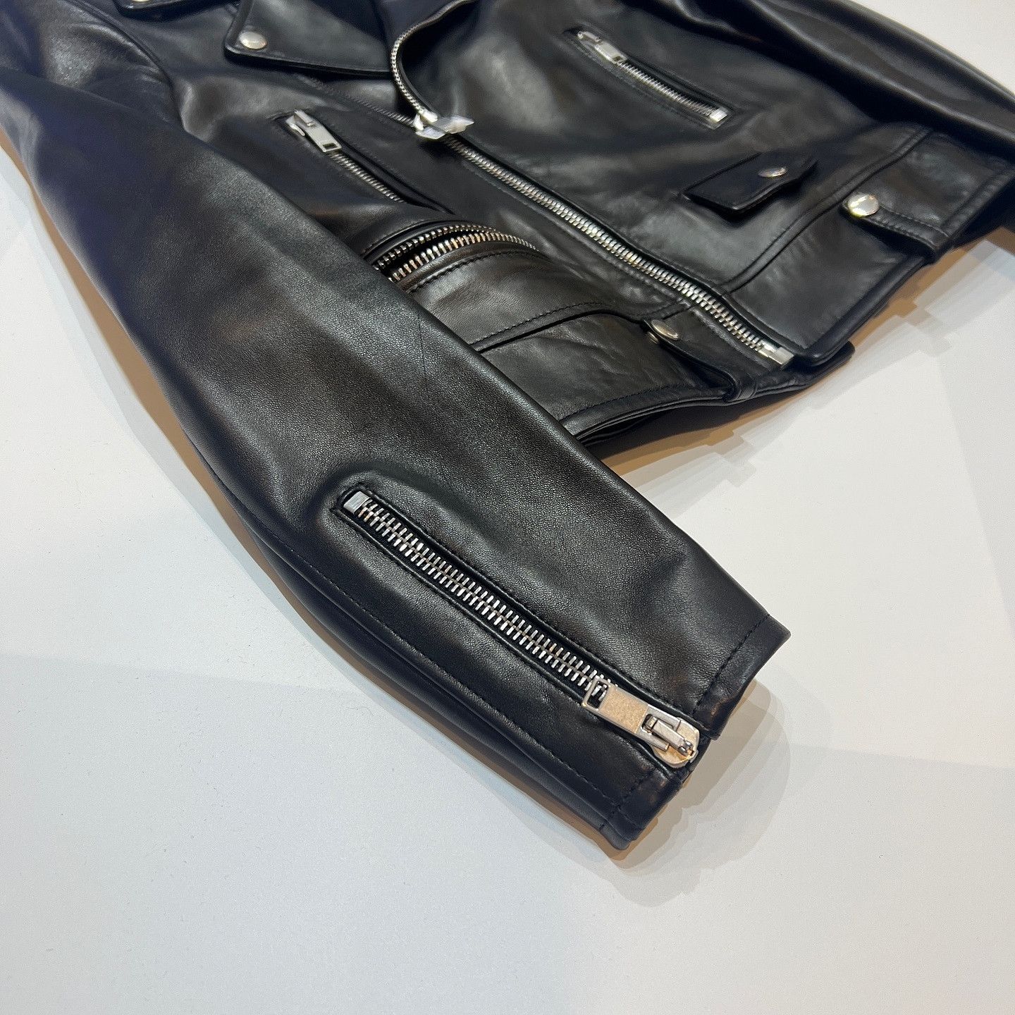 Saint Laurent Paris Saint Laurent Leather Biker Jacket Size FR 40 Size M / US 6-8 / IT 42-44 - 8 Thumbnail