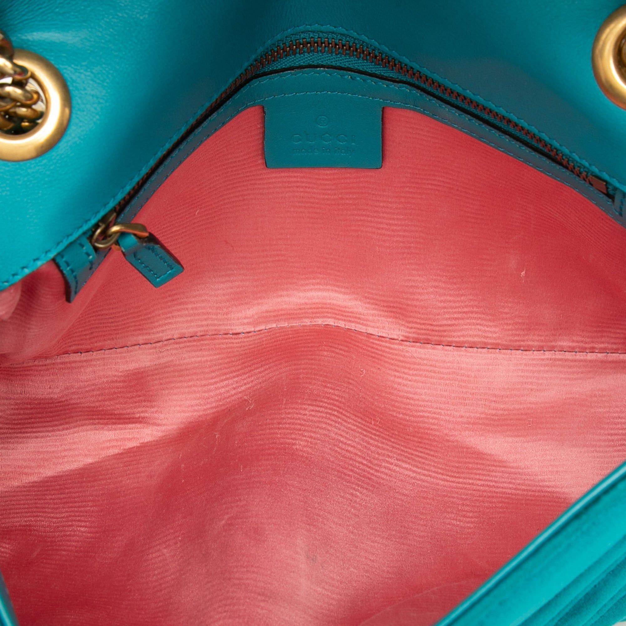 Gucci Medium GG Marmont Matelasse Velvet Shoulder Bag Size ONE SIZE - 4 Thumbnail