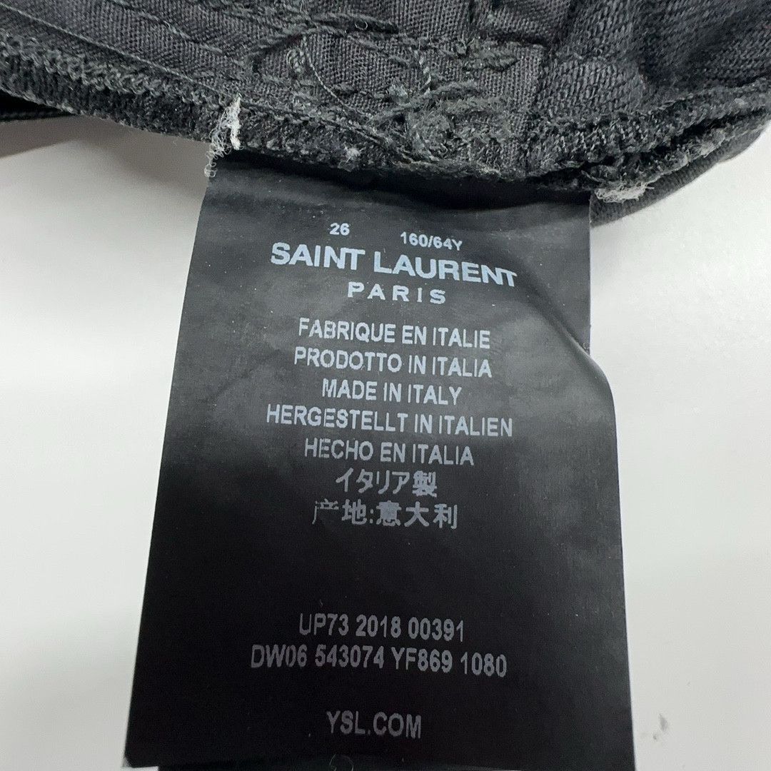 Saint Laurent Paris Saint Laurent Black Jeans Size 26 Size 26" / US 2 / IT 38 - 4 Thumbnail