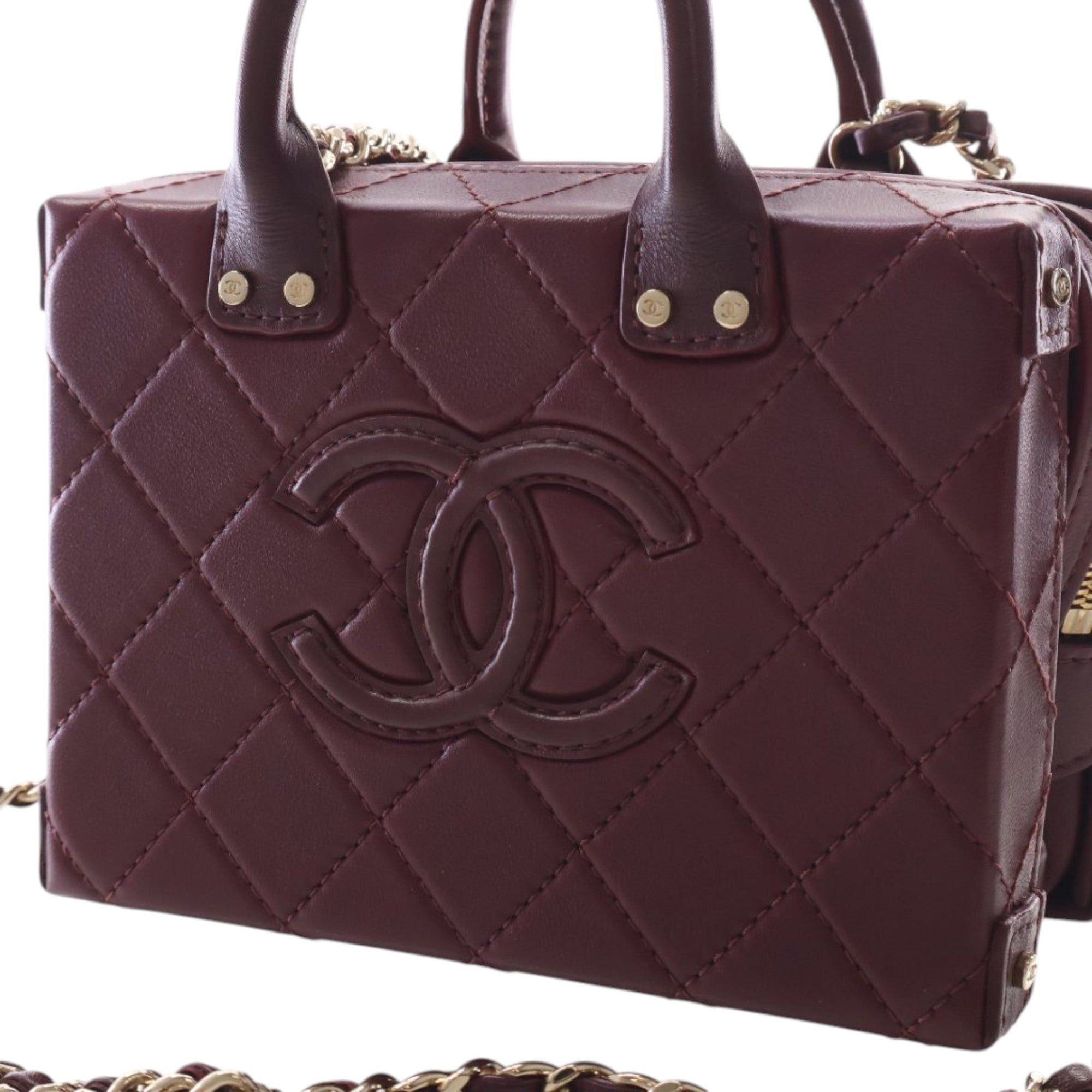 Chanel Small CC Quilted Calfskin Top Handle Convertible Vanity Case Size ONE SIZE - 7 Thumbnail