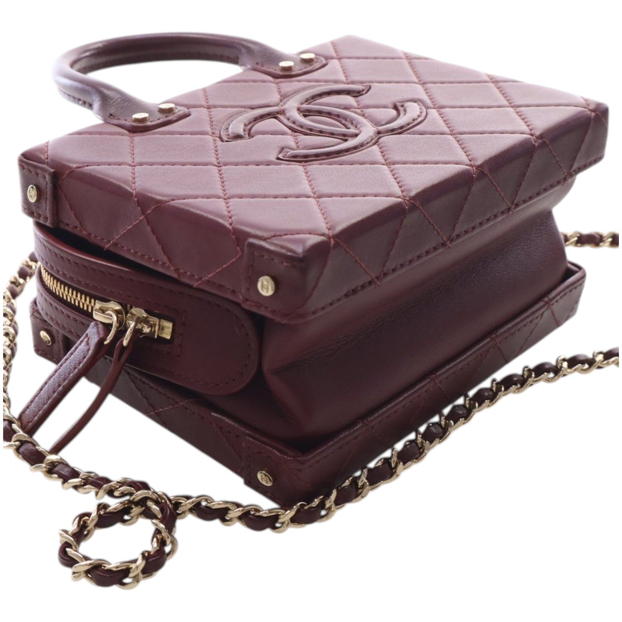 Chanel Small CC Quilted Calfskin Top Handle Convertible Vanity Case Size ONE SIZE - 10 Thumbnail