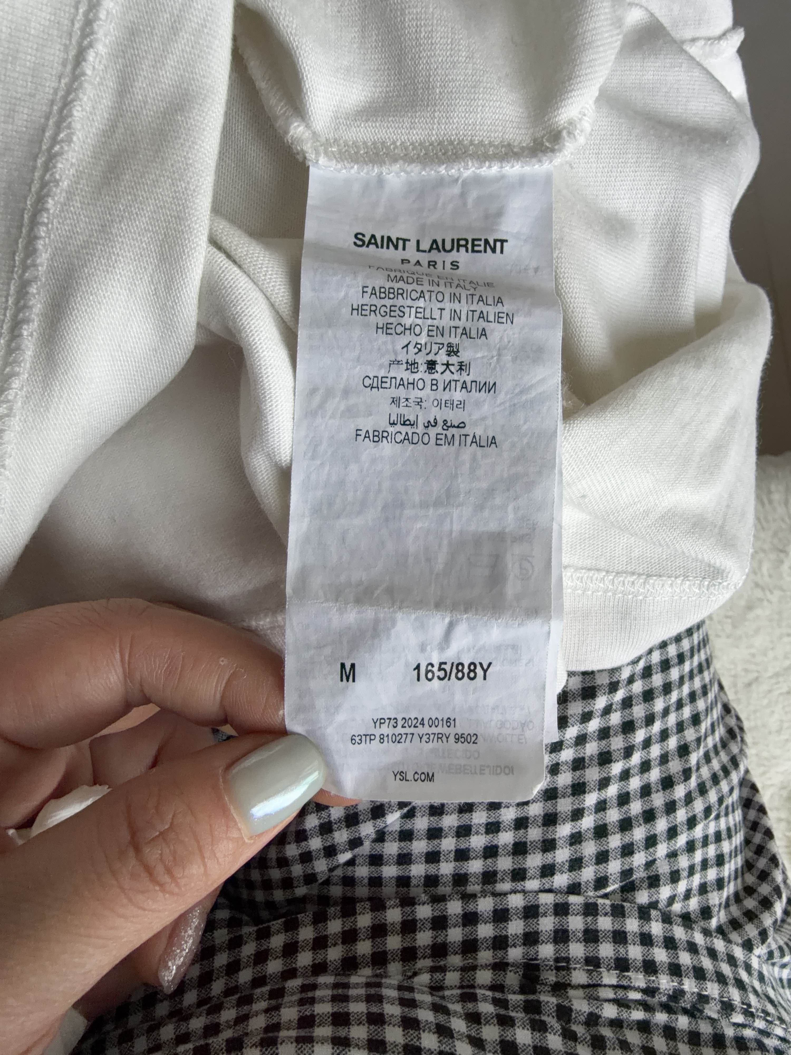 Saint Laurent Paris Saint Laurent Logo Patch T-Shirt Size M Size M / US 6-8 / IT 42-44 - 4 Thumbnail