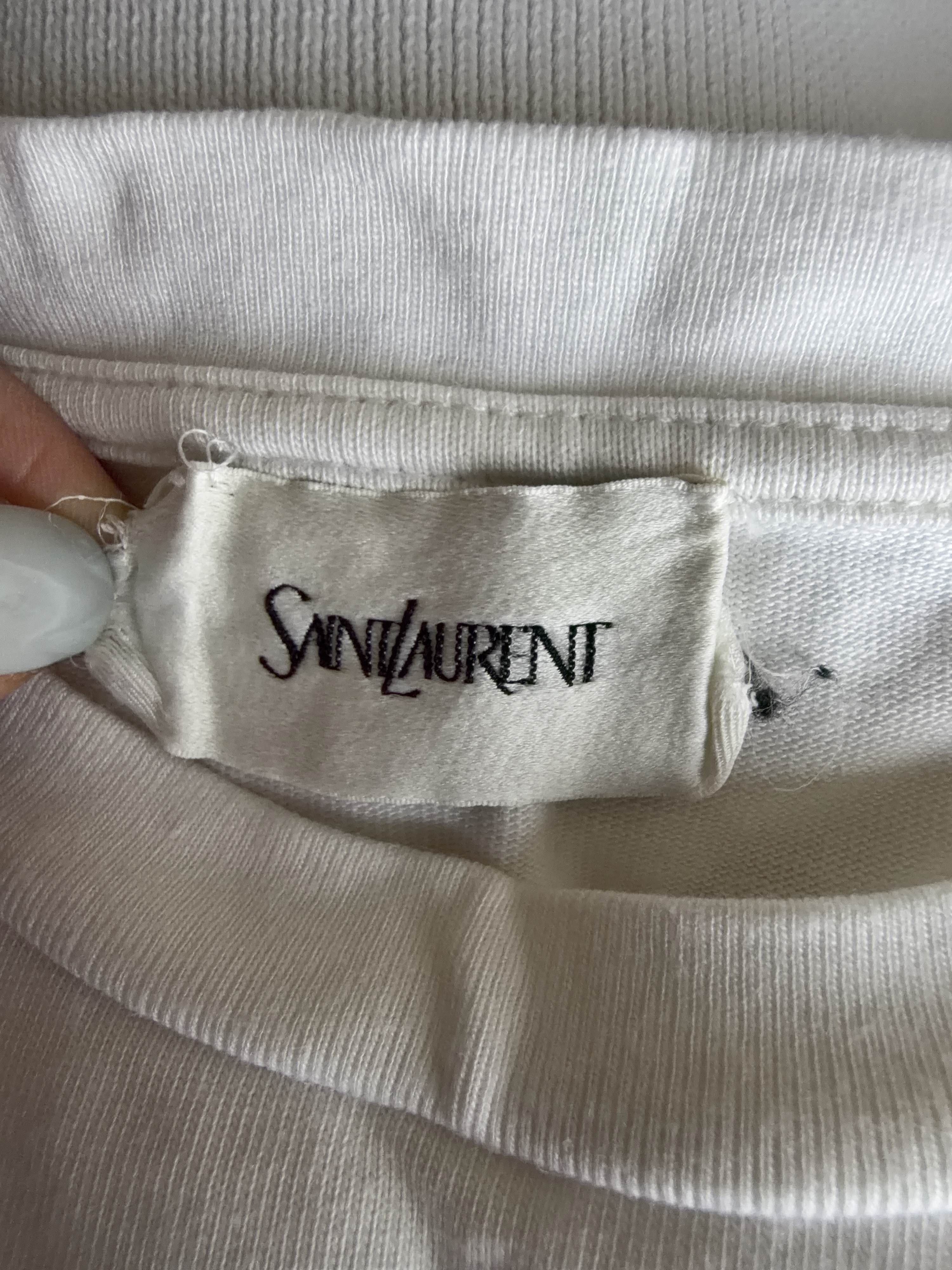 Saint Laurent Paris Saint Laurent Logo Patch T-Shirt Size M Size M / US 6-8 / IT 42-44 - 3 Thumbnail