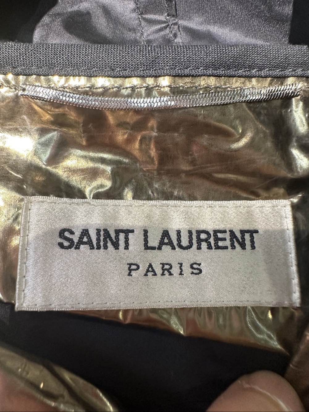 Saint Laurent Paris Saint Laurent Metallic Gold Pullover Jacket Size M Size US M / EU 48-50 / 2 - 3 Thumbnail