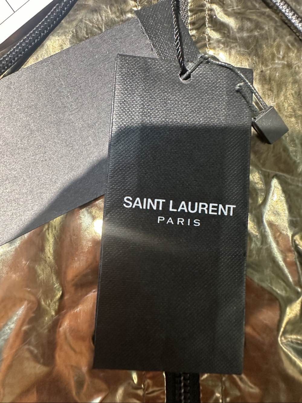 Saint Laurent Paris Saint Laurent Metallic Gold Pullover Jacket Size M Size US M / EU 48-50 / 2 - 5 Thumbnail