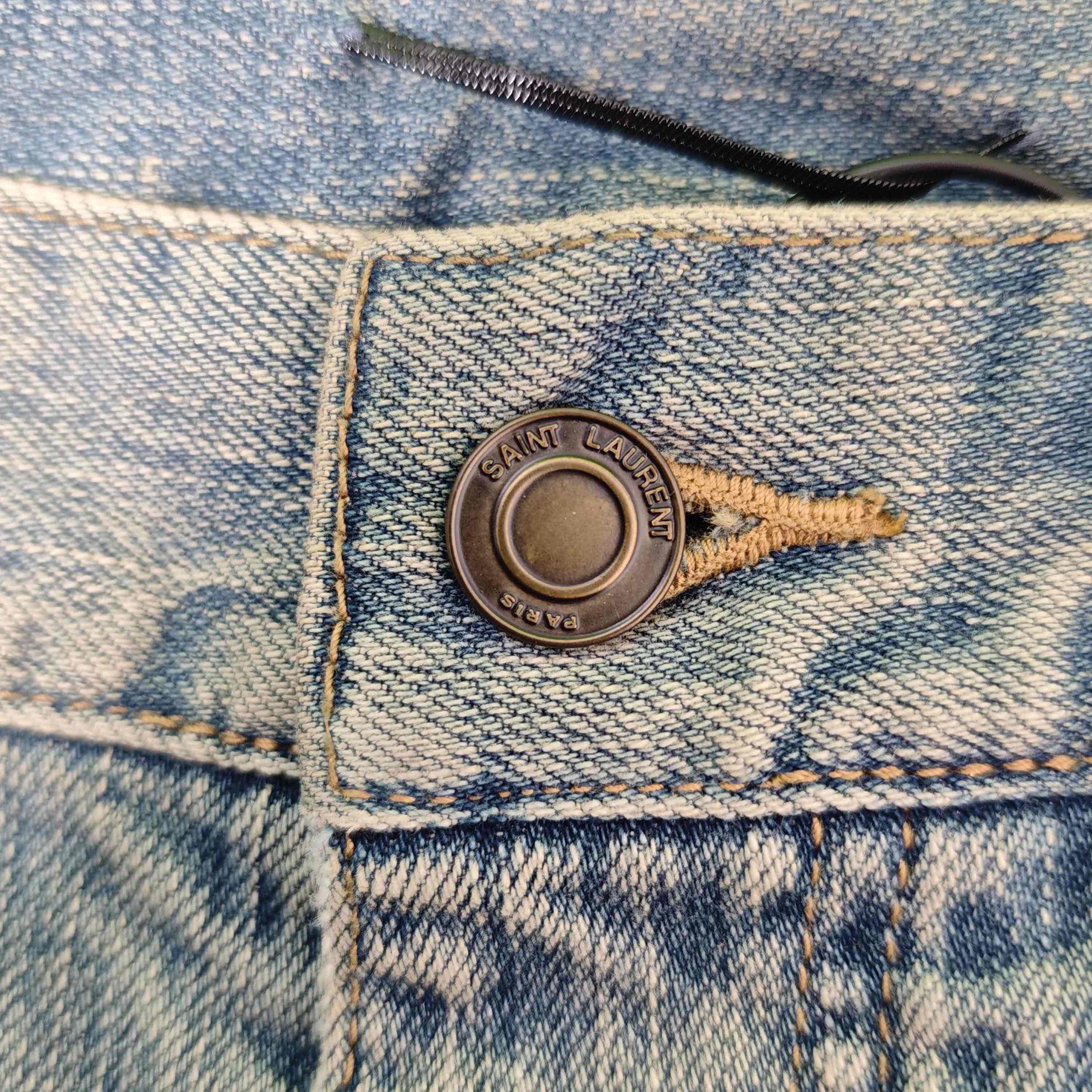 Saint Laurent Paris Saint Laurent Distressed Denim Jeans Size 29 Size US 29 - 6 Thumbnail