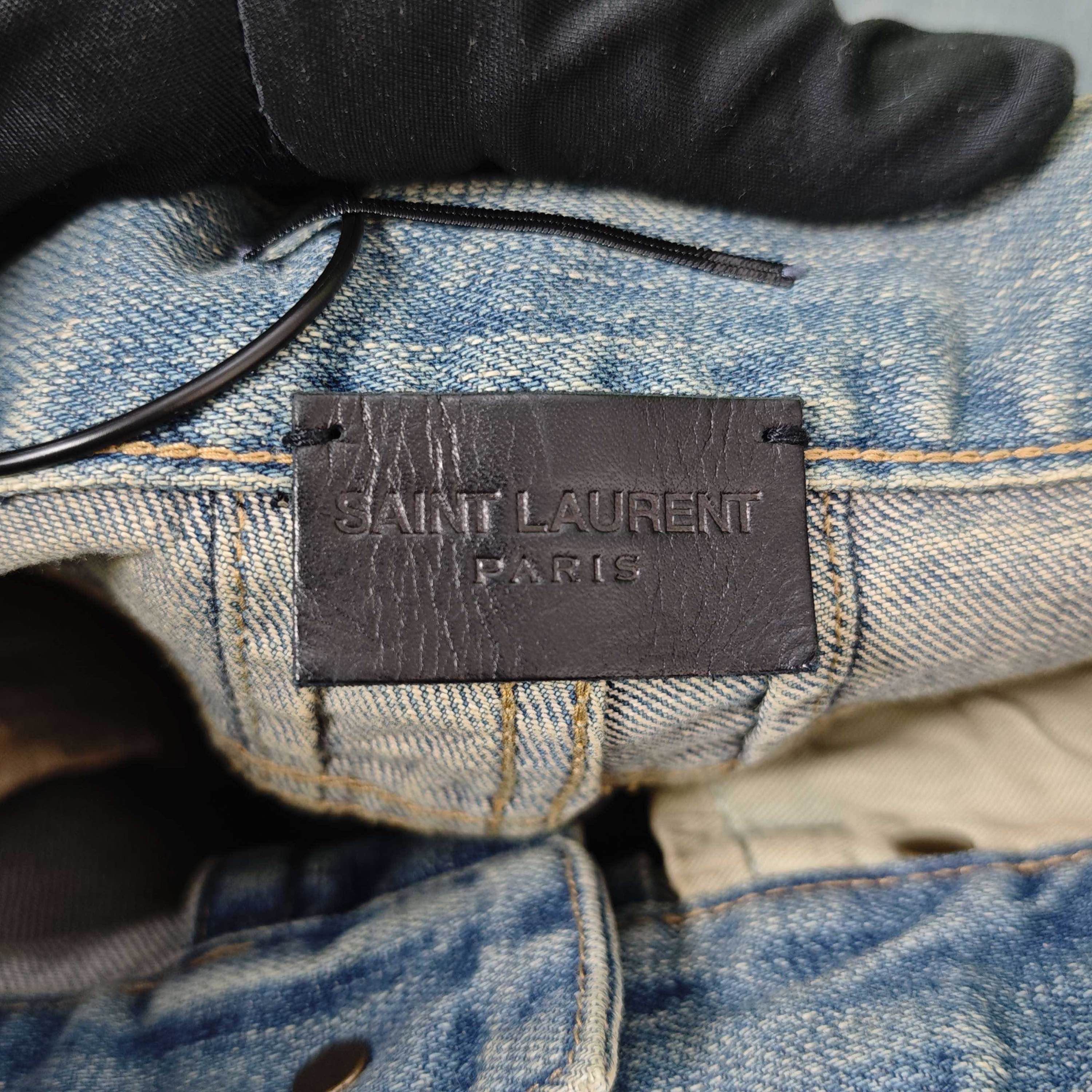 Saint Laurent Paris Saint Laurent Distressed Denim Jeans Size 29 Size US 29 - 3 Thumbnail