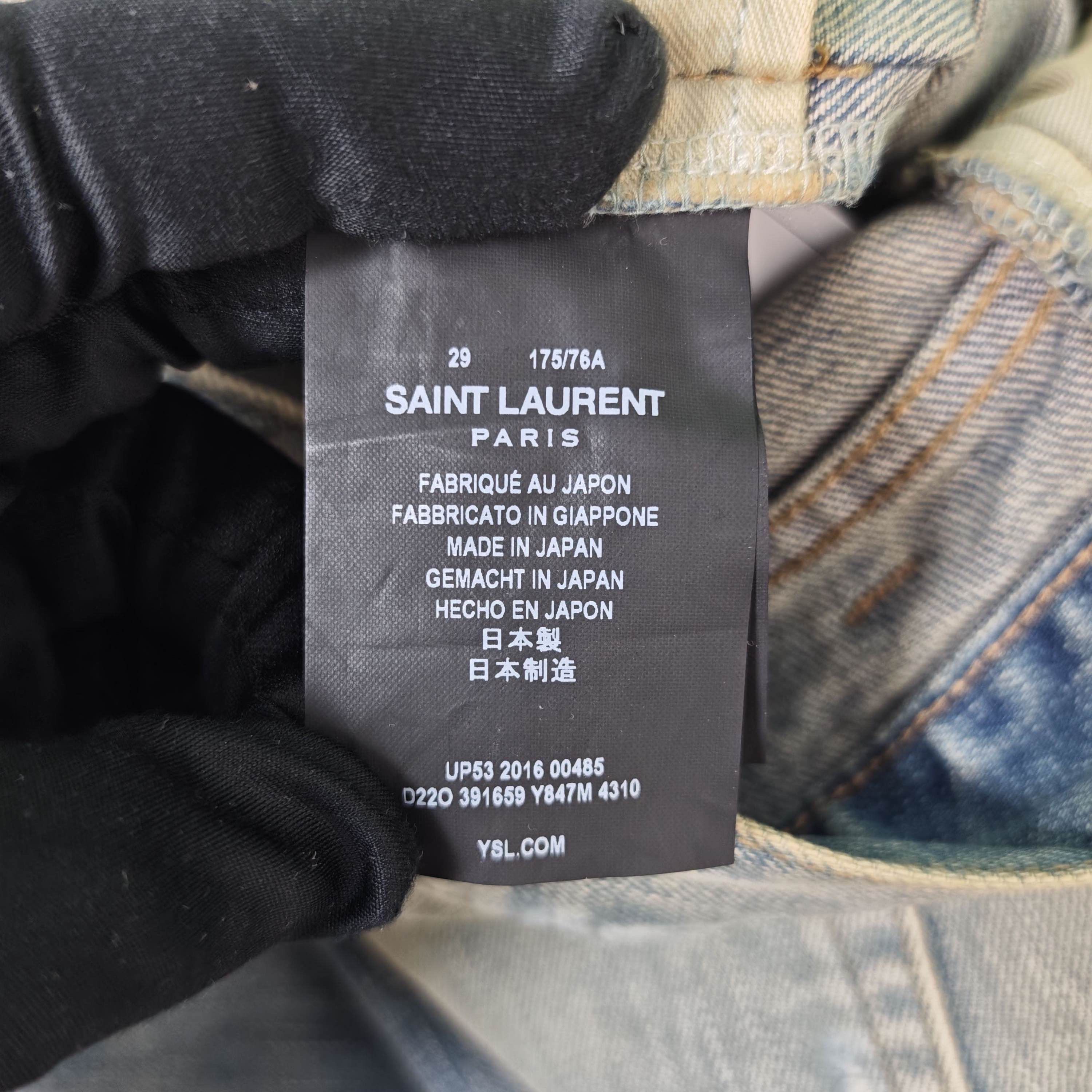 Saint Laurent Paris Saint Laurent Distressed Denim Jeans Size 29 Size US 29 - 8 Thumbnail