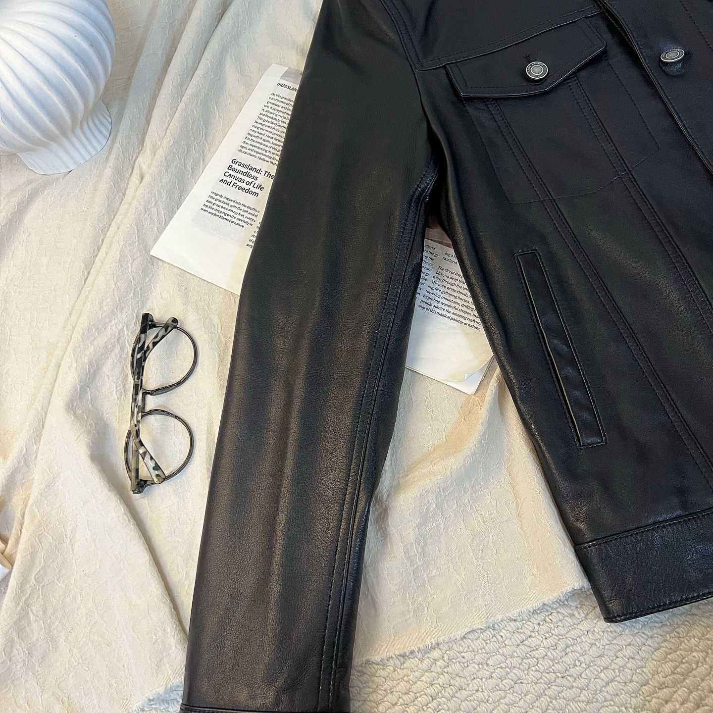Saint Laurent Paris Saint Laurent Lambskin Leather Trucker Jacket Size 48 Size US M / EU 48-50 / 2 - 5 Thumbnail