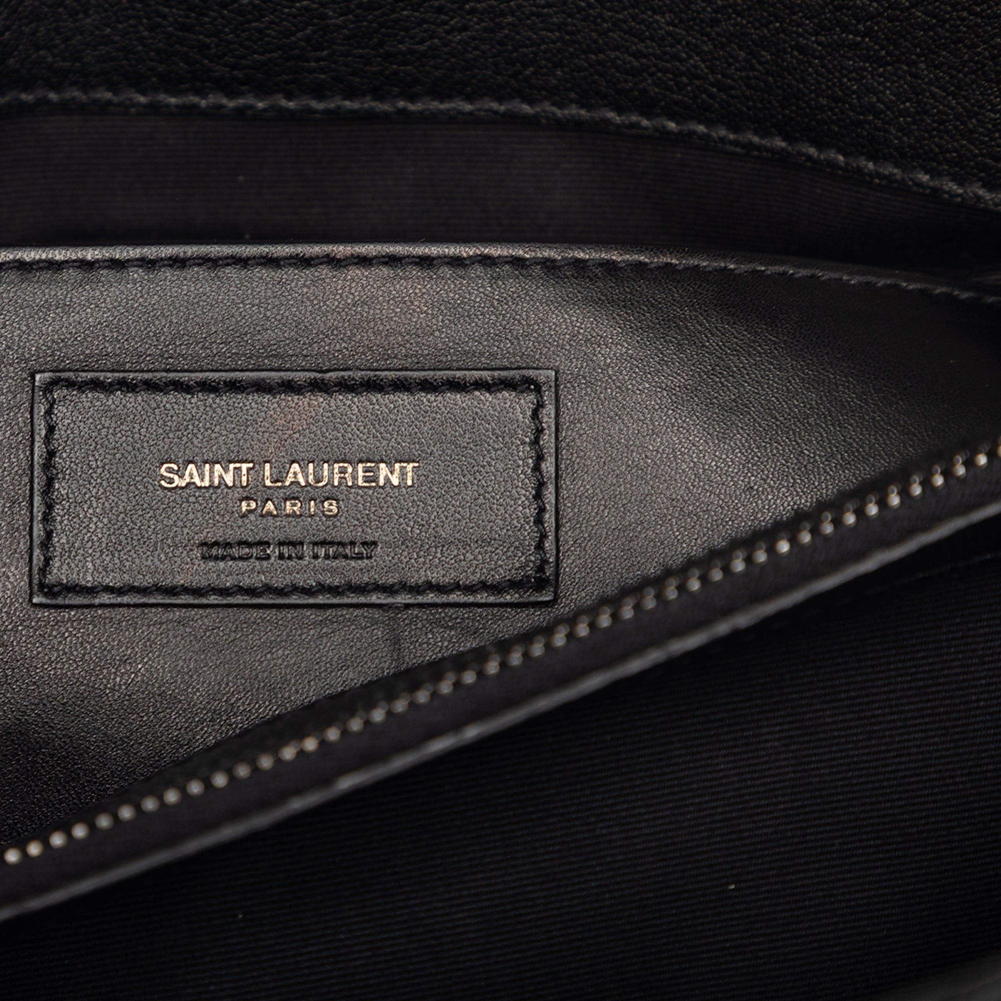 Saint Laurent Paris Large Chevron Sheepskin Monogram College Bag Size ONE SIZE - 5 Thumbnail
