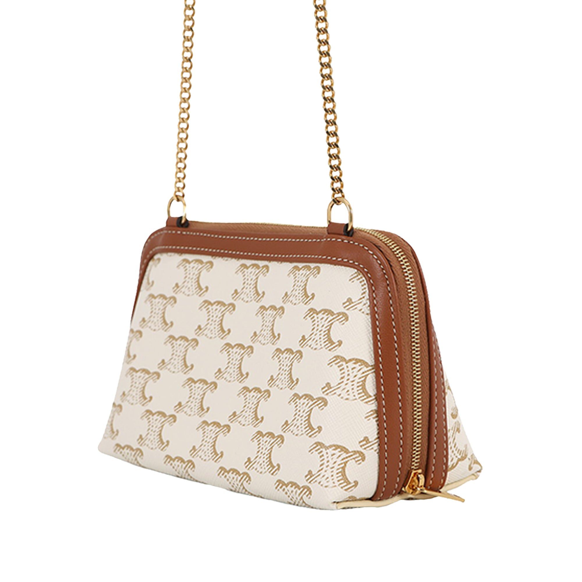 Celine Triomphe Coated Canvas Clutch On Chain Size ONE SIZE - 2 Thumbnail