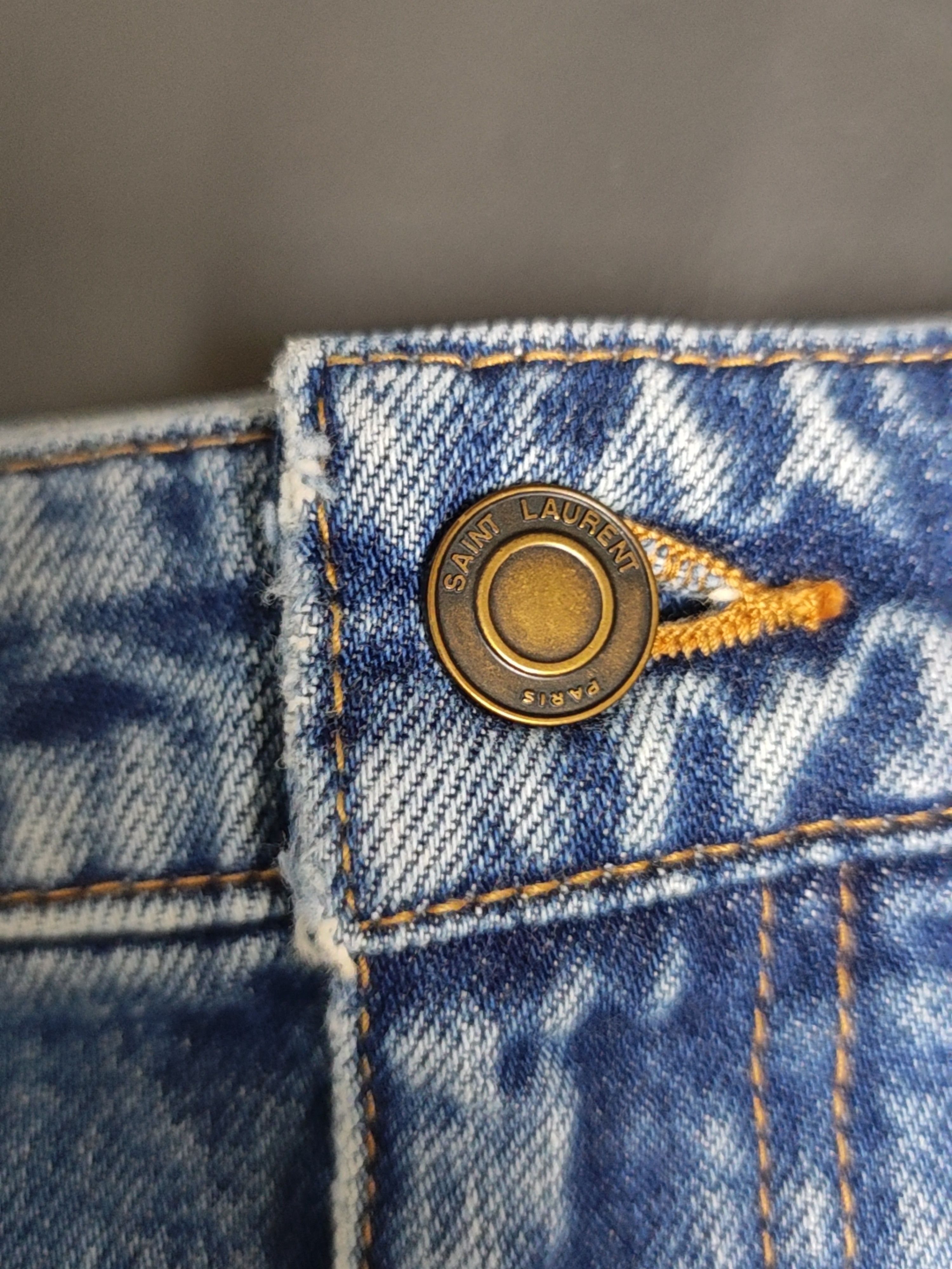 Saint Laurent Paris Saint Laurent Denim Mini Skirt Size 24 Size 24" / US 00 / IT 34 - 6 Thumbnail