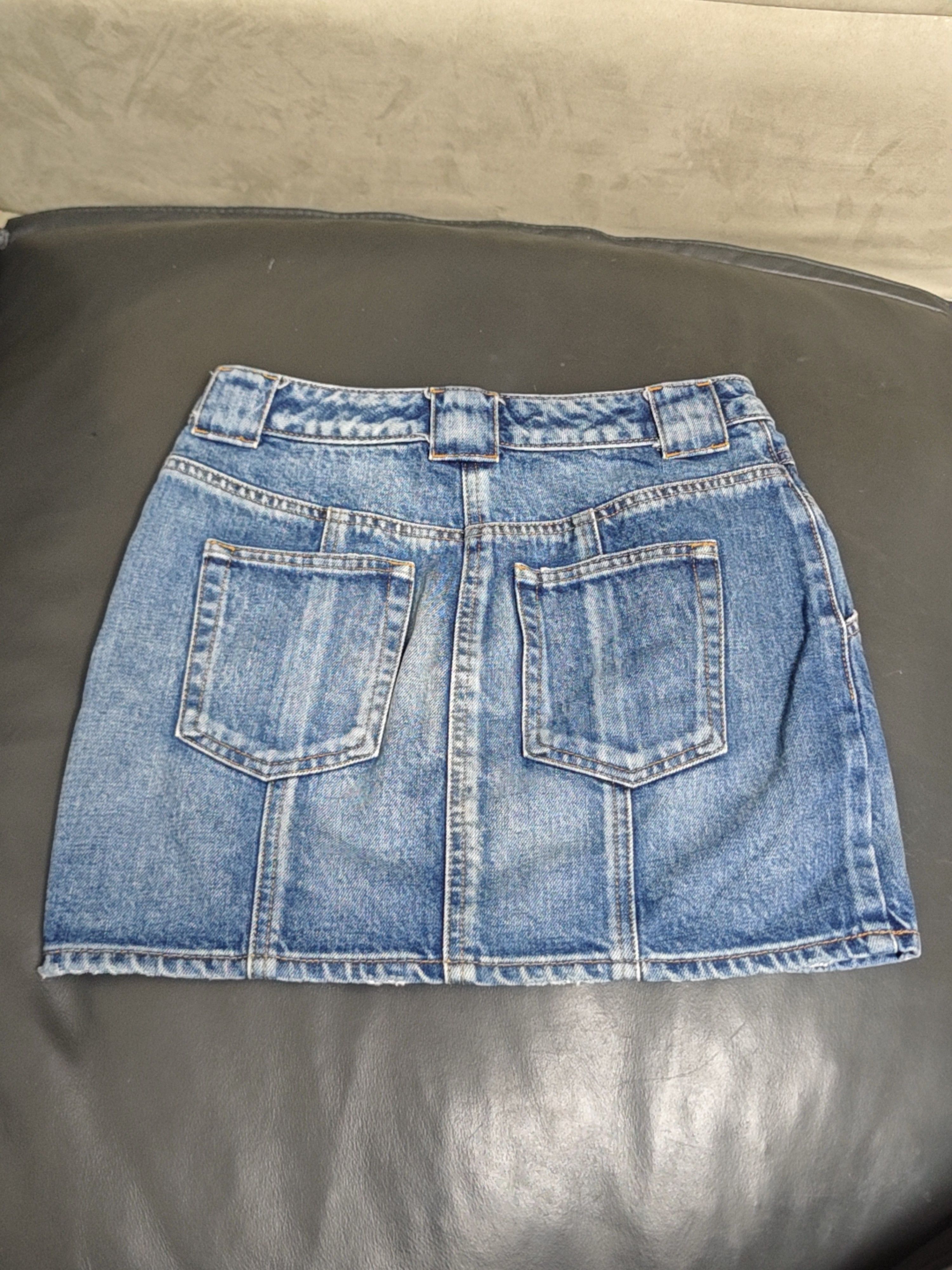 Saint Laurent Paris Saint Laurent Denim Mini Skirt Size 24 Size 24" / US 00 / IT 34 - 2 Thumbnail