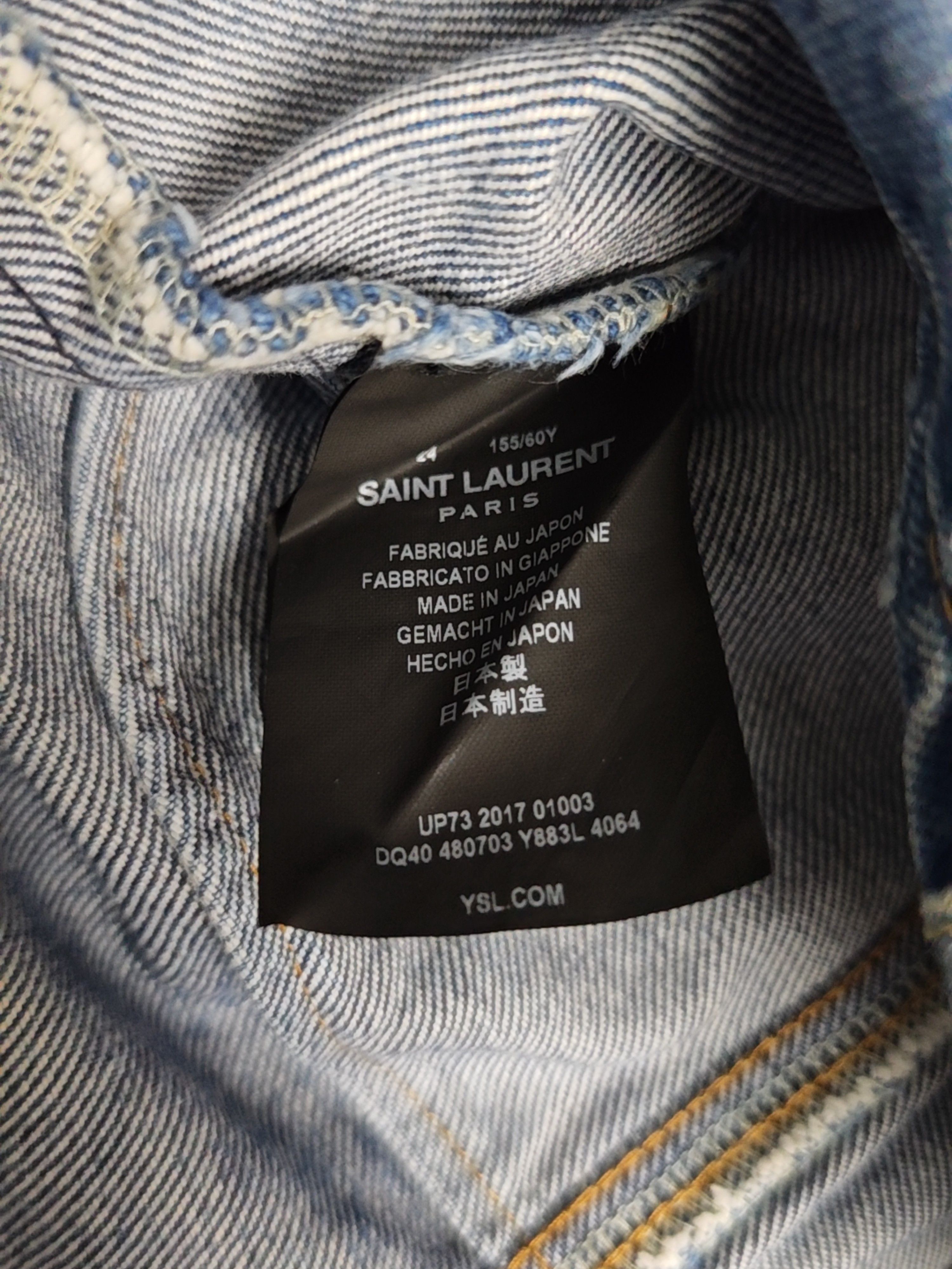 Saint Laurent Paris Saint Laurent Denim Mini Skirt Size 24 Size 24" / US 00 / IT 34 - 4 Thumbnail