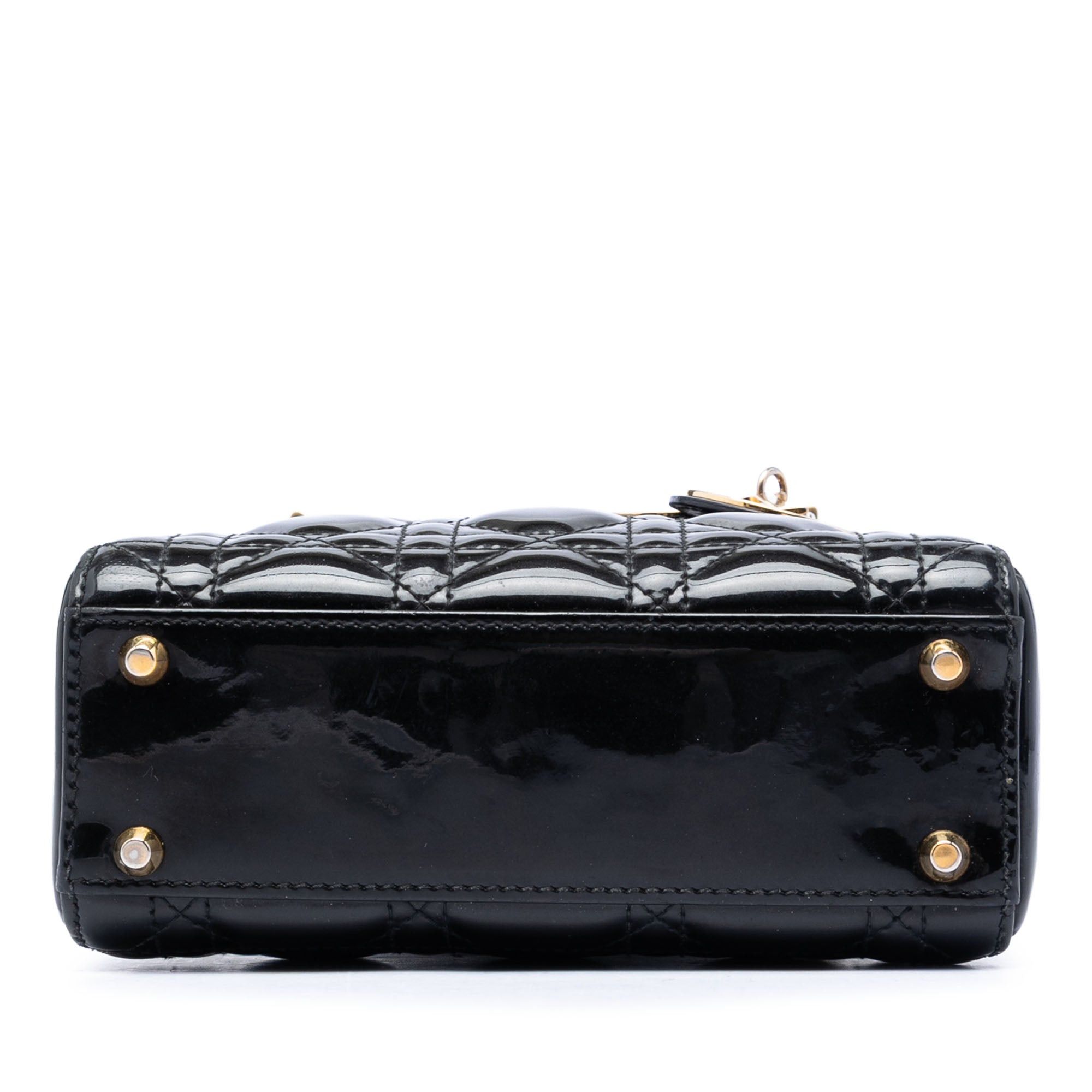 Dior Mini Patent Cannage Lady Dior Size ONE SIZE - 3 Thumbnail