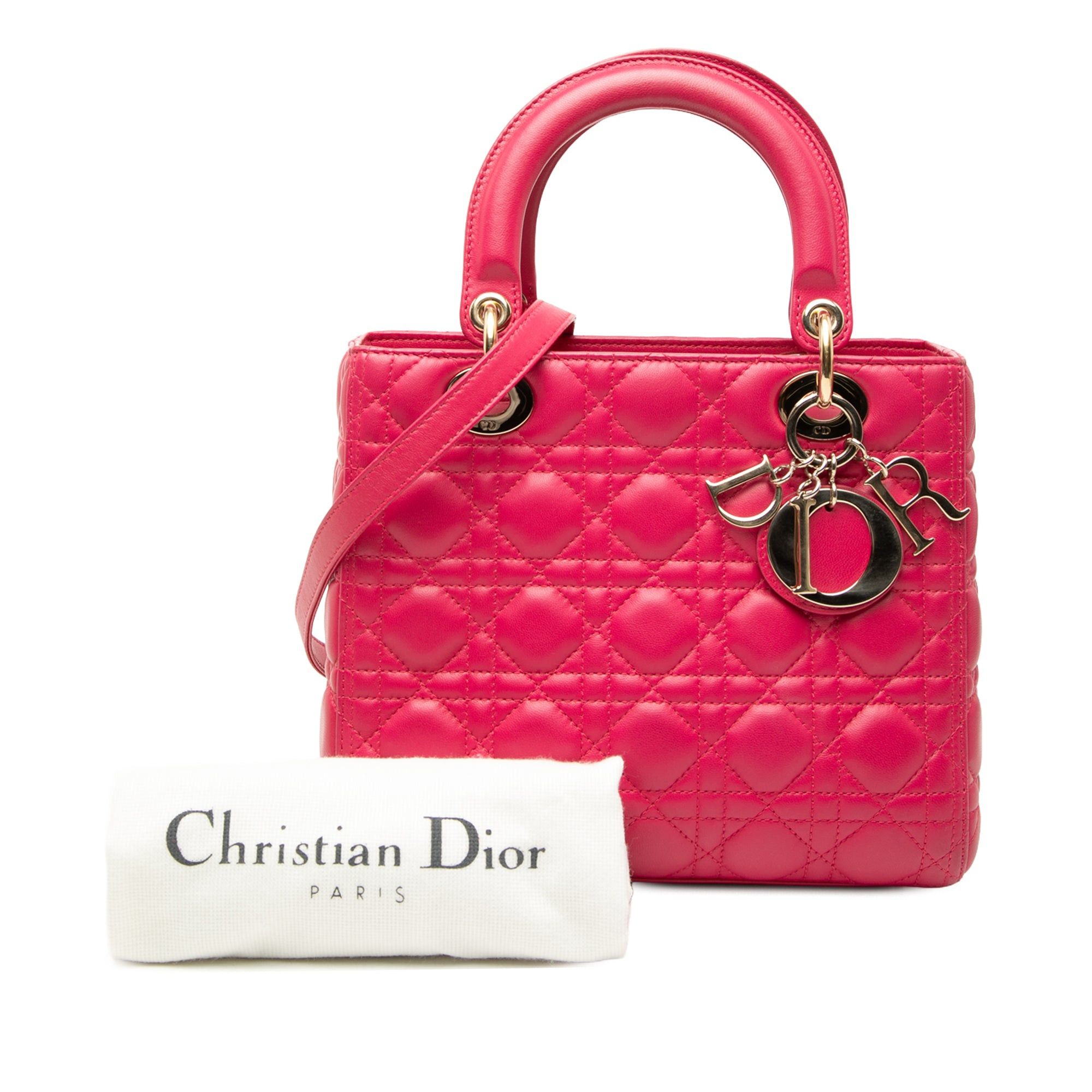 Dior Medium Lambskin Cannage Lady Dior Size ONE SIZE - 8 Thumbnail