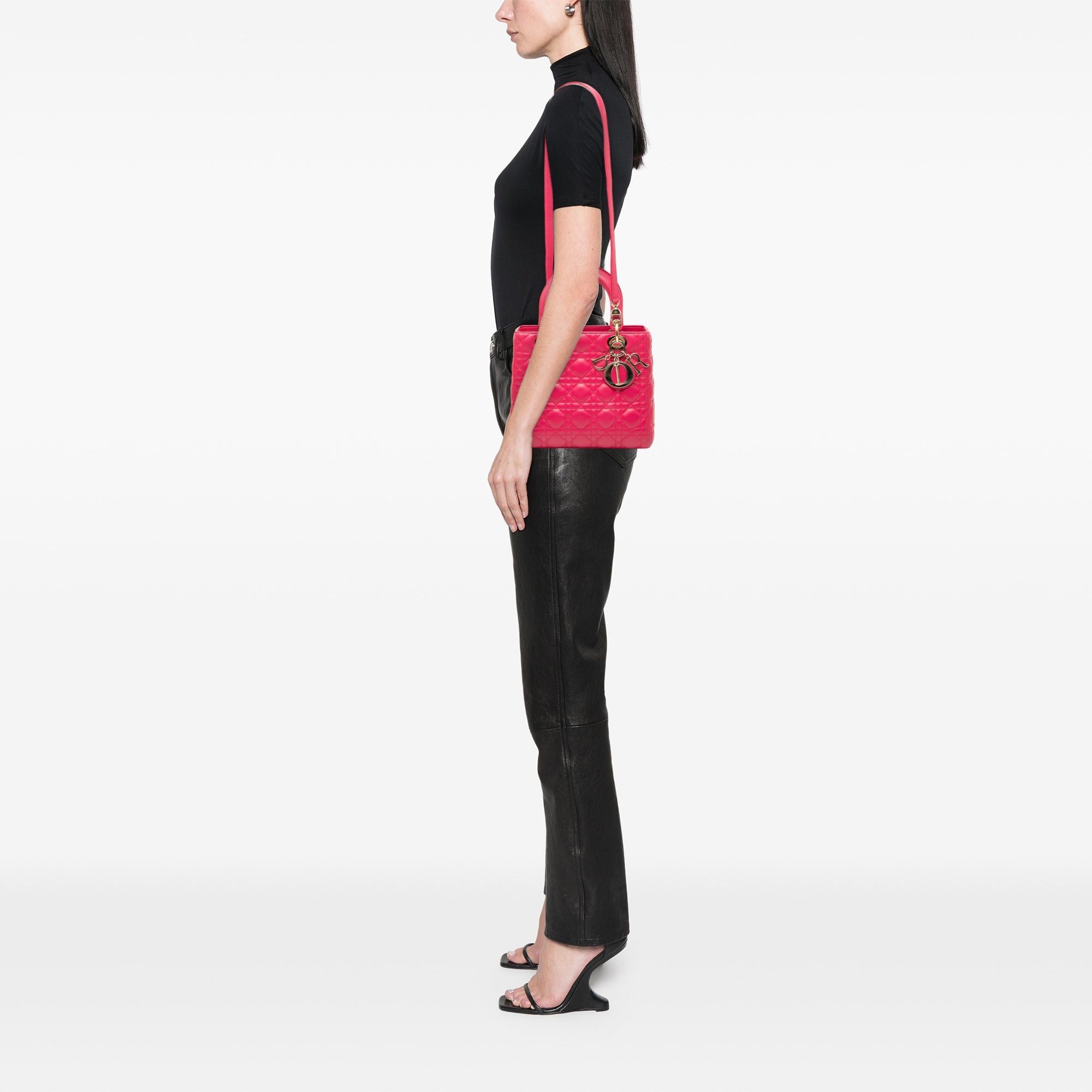 Dior Medium Lambskin Cannage Lady Dior Size ONE SIZE - 7 Thumbnail