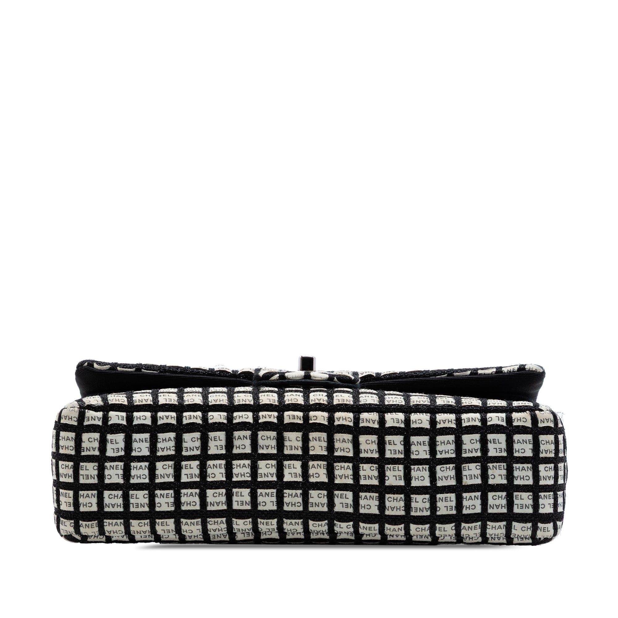 Chanel Medium Classic Tweed and Ribbon Logo Double Flap Size ONE SIZE - 3 Thumbnail