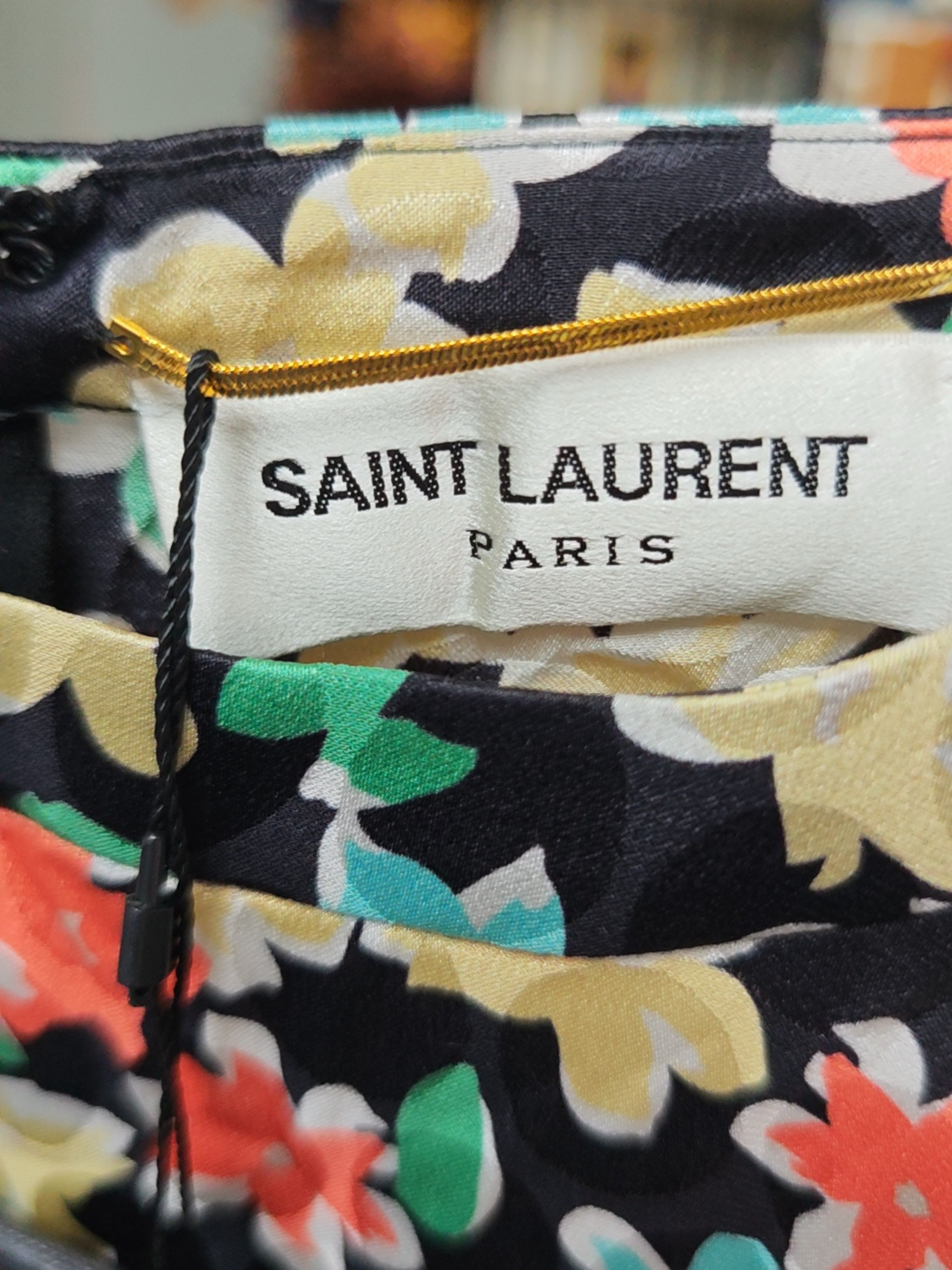Saint Laurent Paris Saint Laurent Floral Mini Dress Size 38 Size S / US 4 / IT 40 - 3 Thumbnail