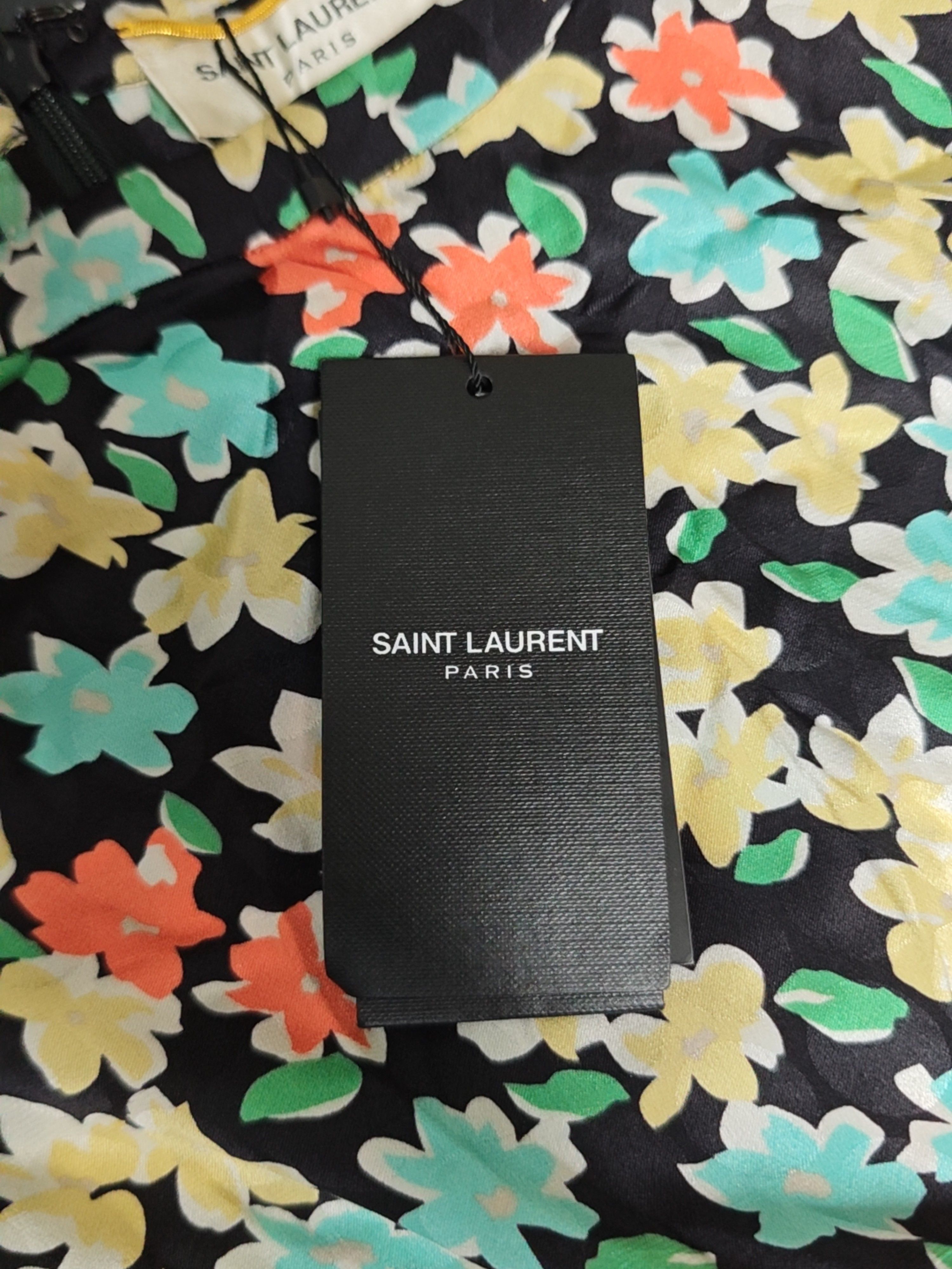 Saint Laurent Paris Saint Laurent Floral Mini Dress Size 38 Size S / US 4 / IT 40 - 5 Thumbnail