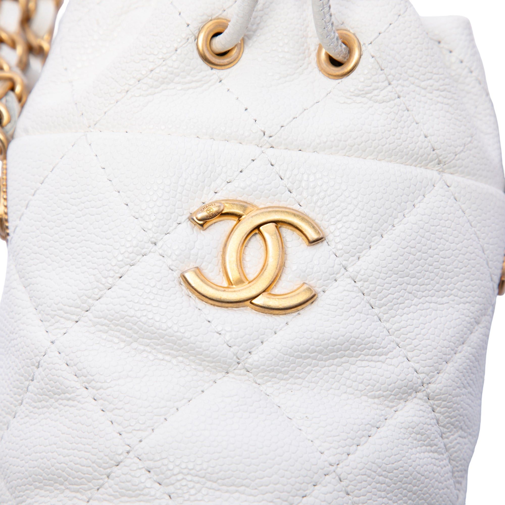 Chanel Mini Quilted Caviar Twist Your Buttons Drawstring Bucket Bag Size ONE SIZE - 5 Thumbnail