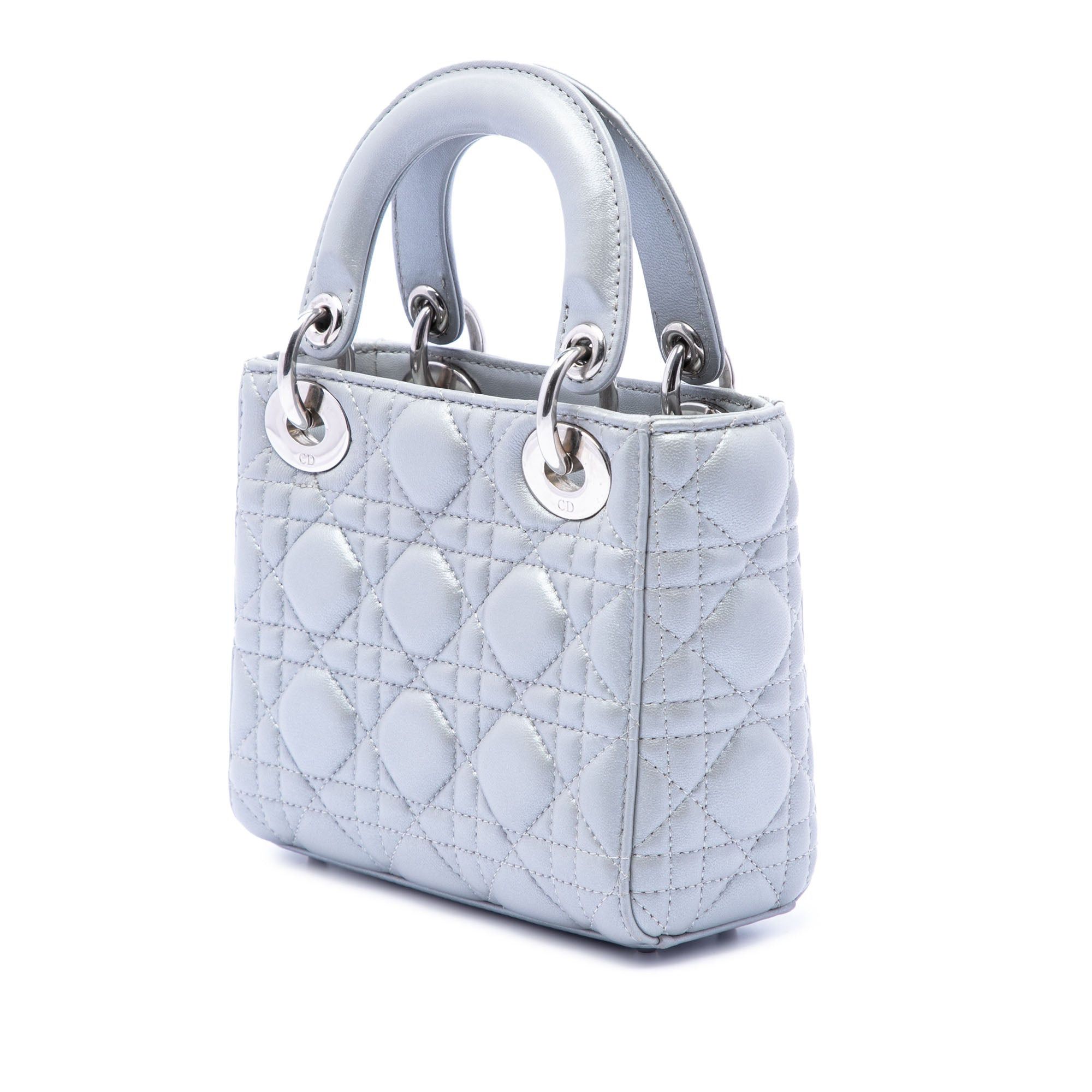 Dior Mini Iridescent Lambskin Cannage Lady Dior Size ONE SIZE - 2 Thumbnail