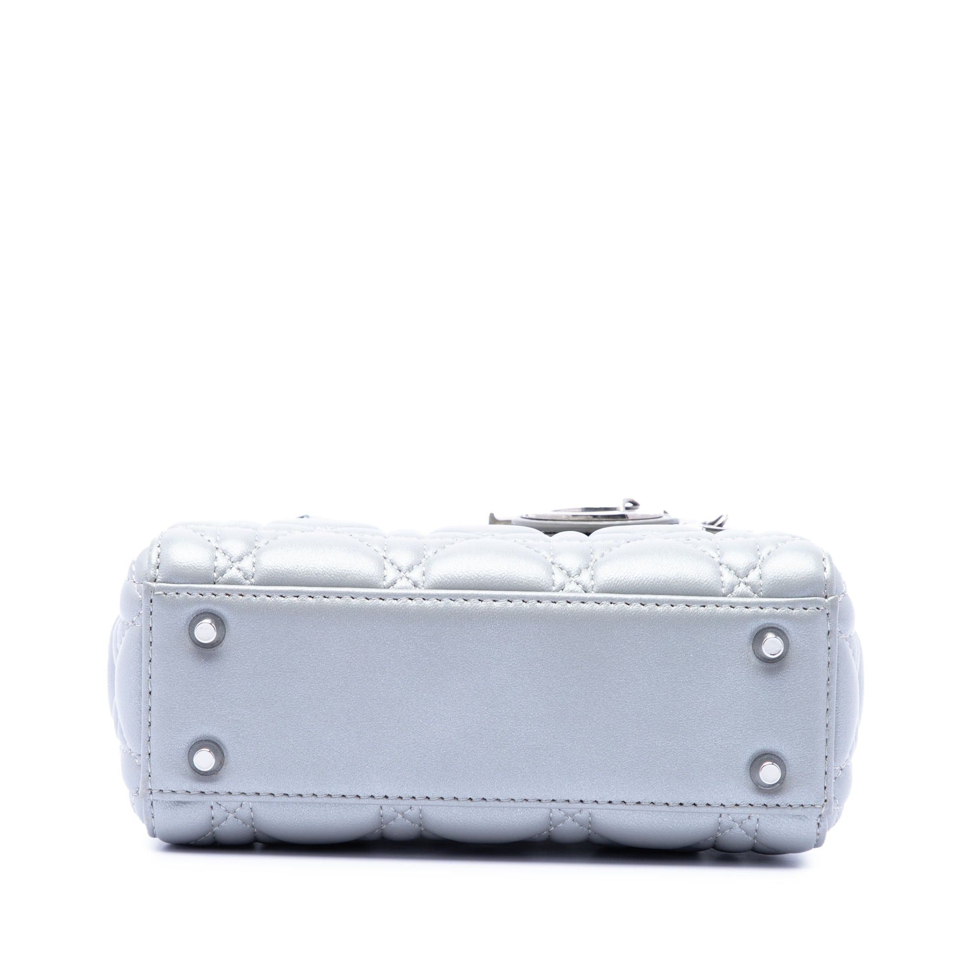 Dior Mini Iridescent Lambskin Cannage Lady Dior Size ONE SIZE - 3 Thumbnail
