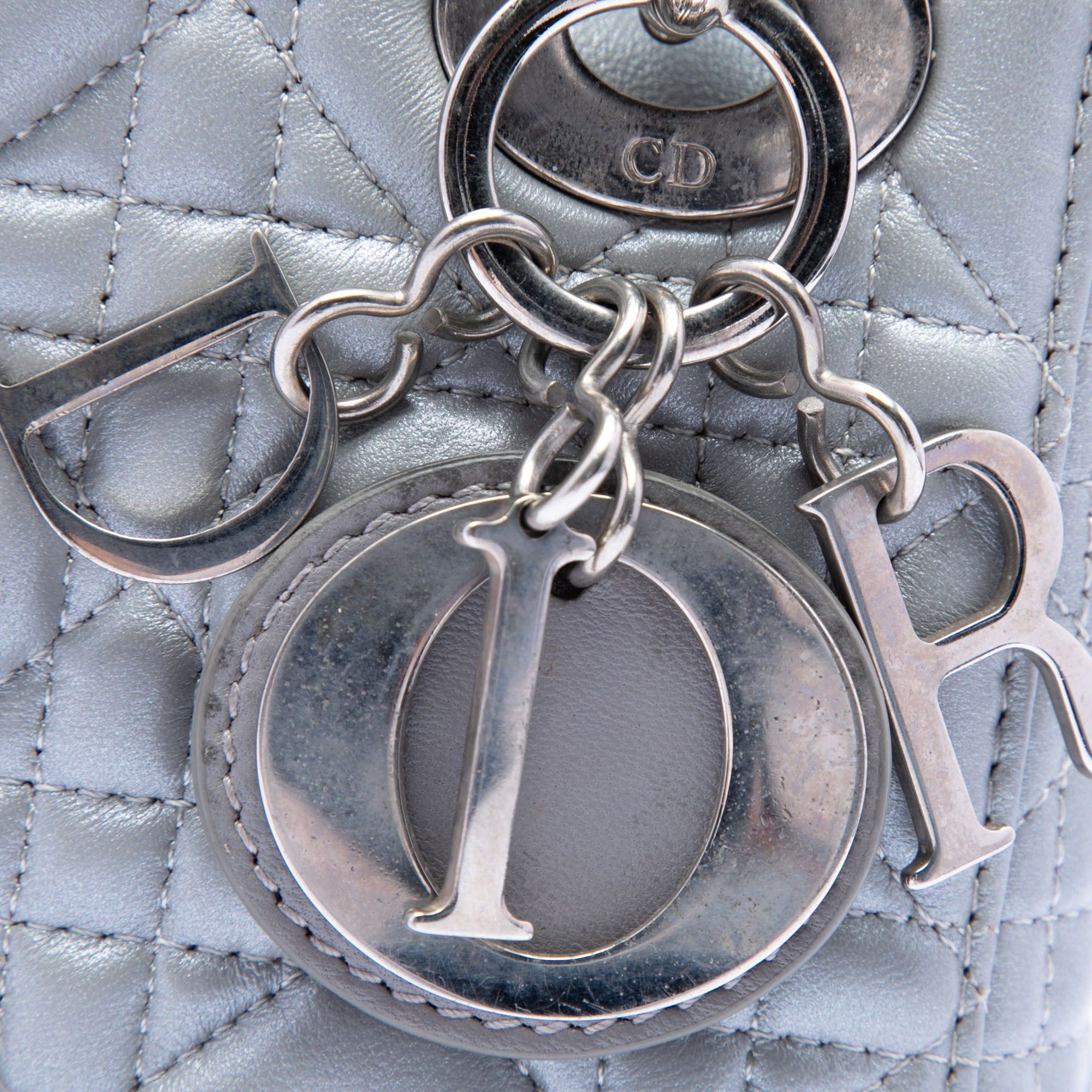 Dior Mini Iridescent Lambskin Cannage Lady Dior Size ONE SIZE - 5 Thumbnail