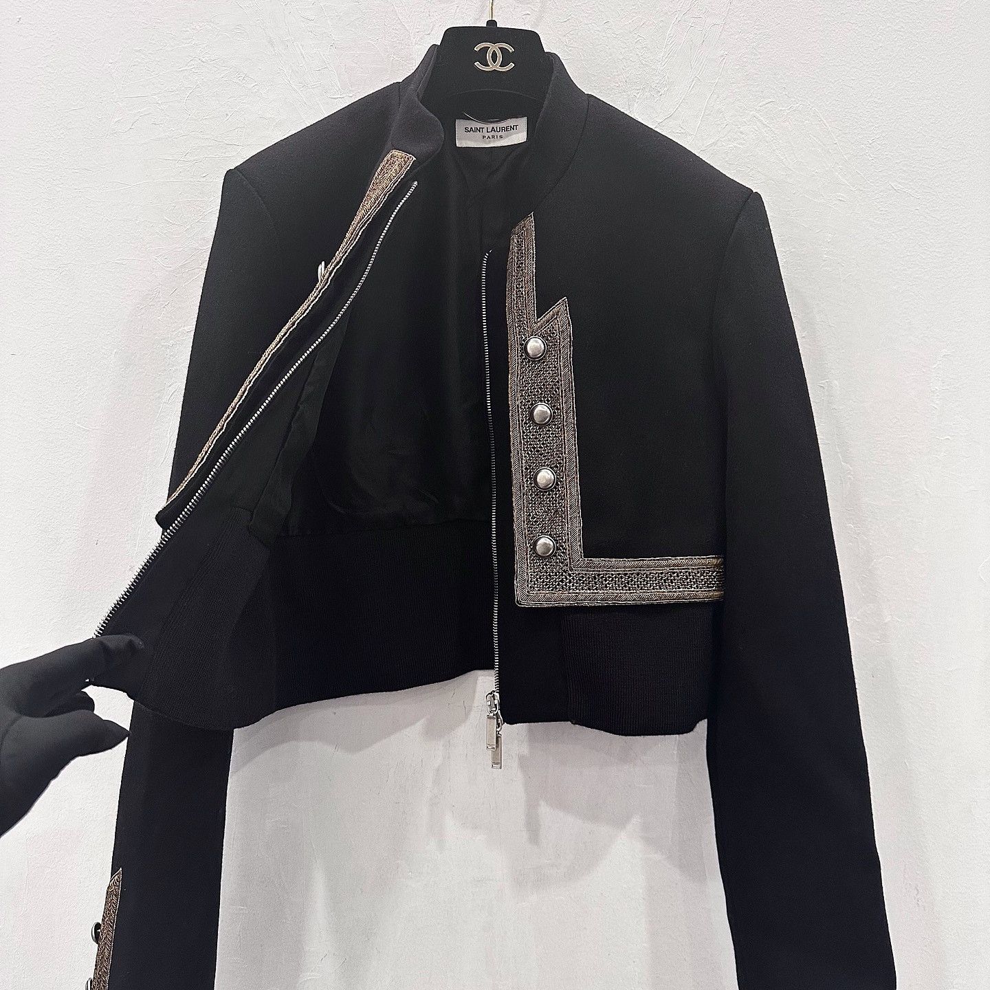 Saint Laurent Paris Saint Laurent Metallic Braid Trim Jacket Size 38 Size S / US 4 / IT 40 - 5 Thumbnail