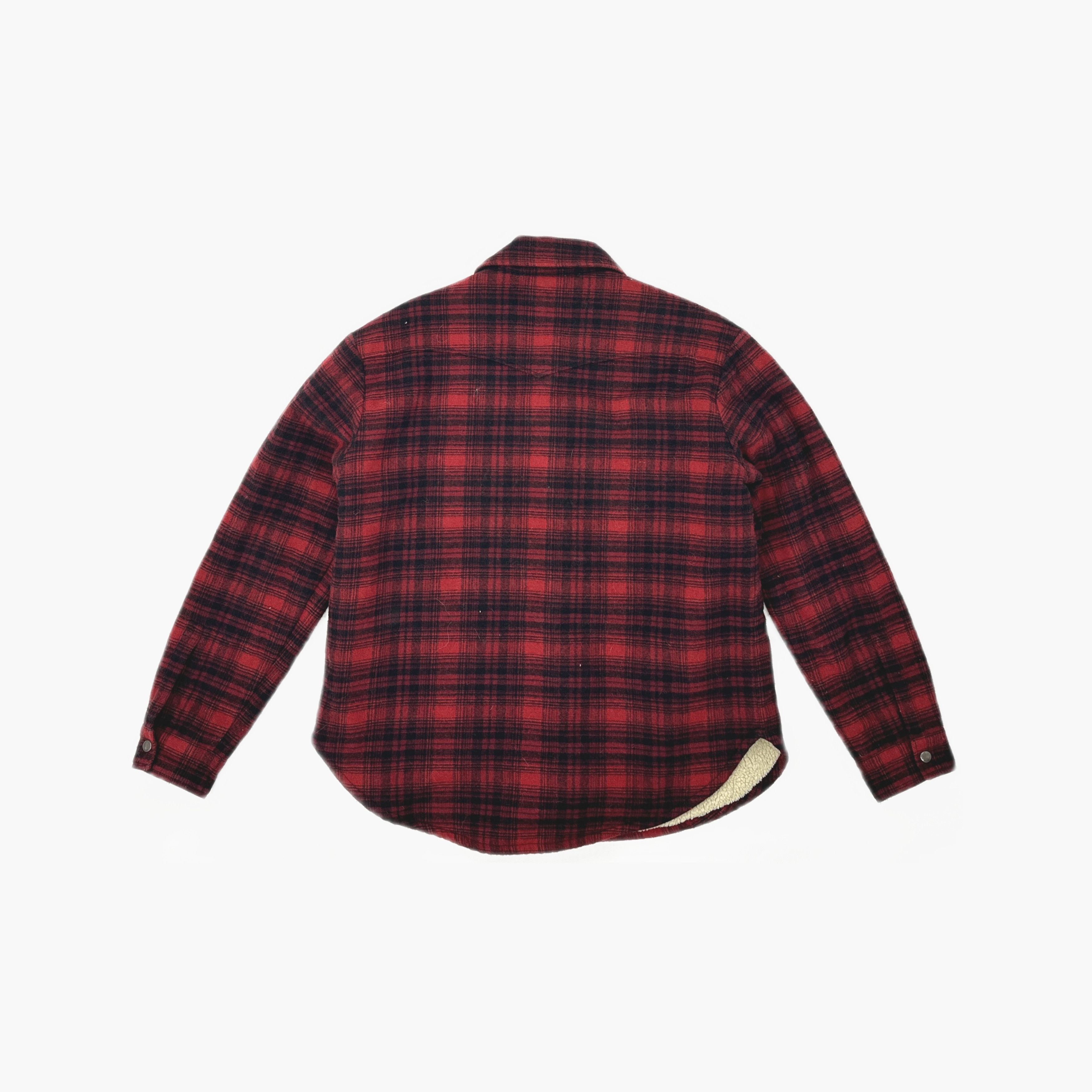 Saint Laurent Paris Saint Laurent Plaid Sherpa Lined Shirt Jacket Size L Size US L / EU 52-54 / 3 - 2 Thumbnail