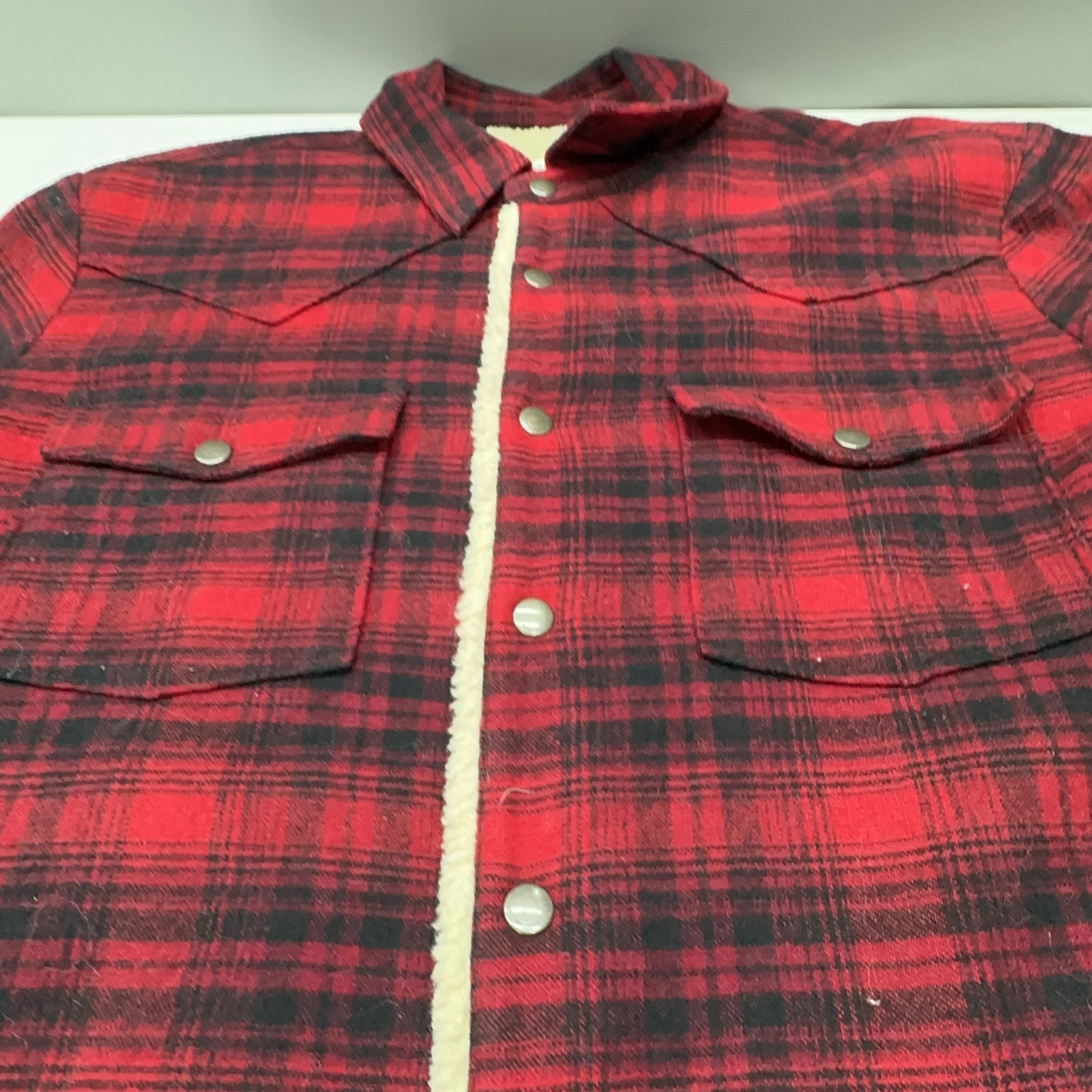Saint Laurent Paris Saint Laurent Plaid Sherpa Lined Shirt Jacket Size L Size US L / EU 52-54 / 3 - 6 Thumbnail