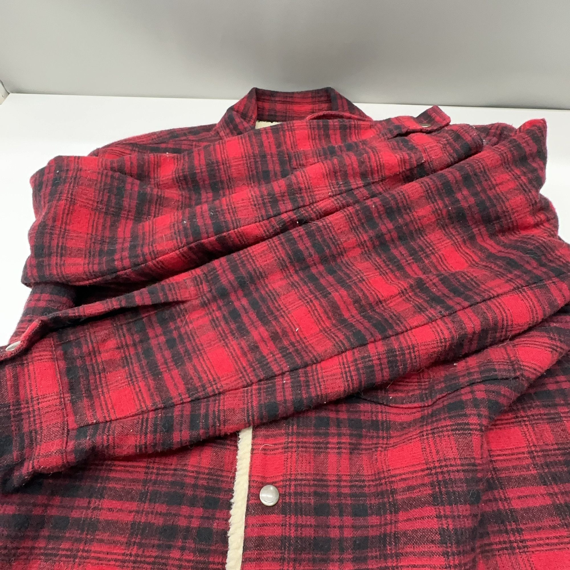 Saint Laurent Paris Saint Laurent Plaid Sherpa Lined Shirt Jacket Size L Size US L / EU 52-54 / 3 - 10 Thumbnail