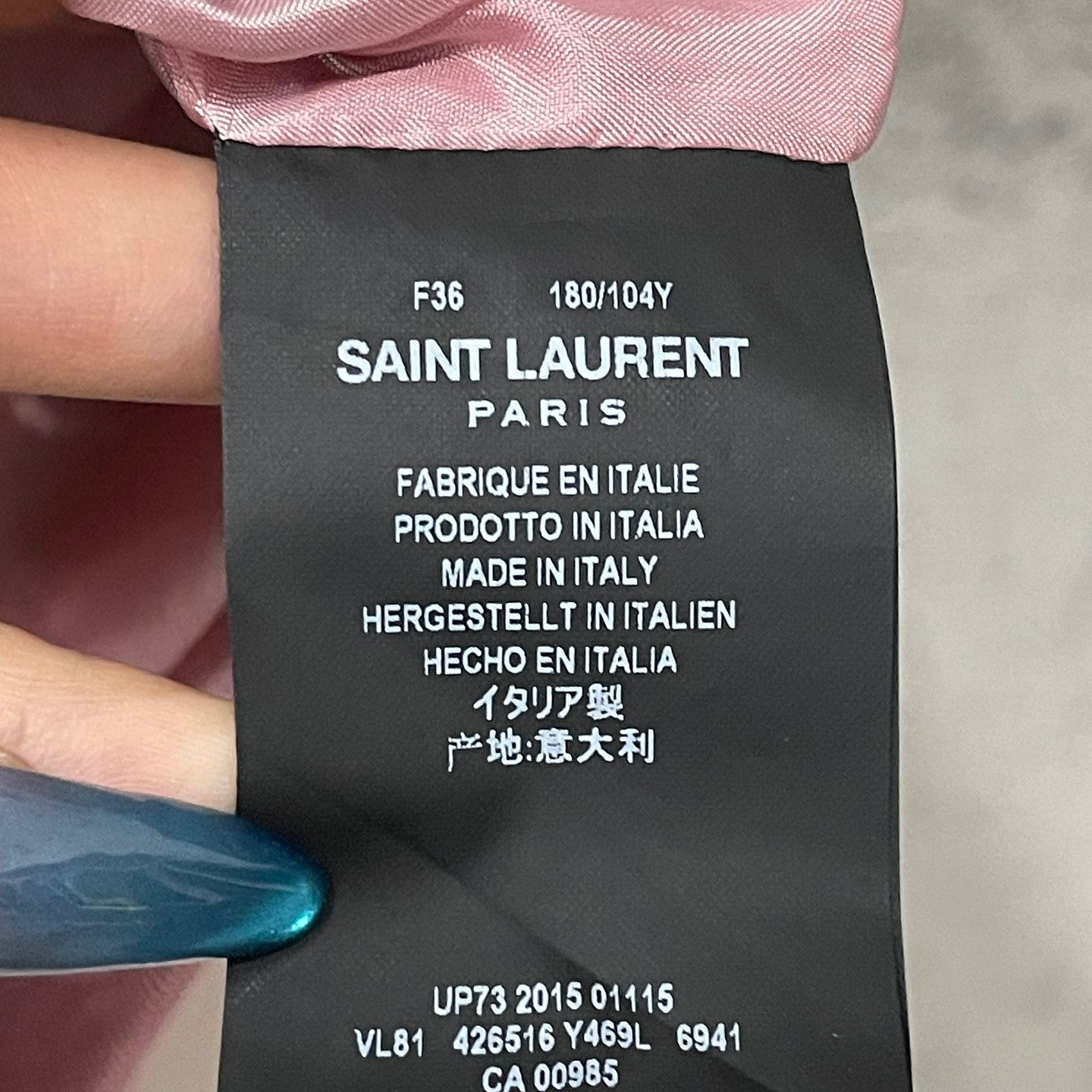 Saint Laurent Paris Saint Laurent Pink Satin Bomber Jacket Size 36 Size XS / US 0-2 / IT 36-38 - 4 Thumbnail