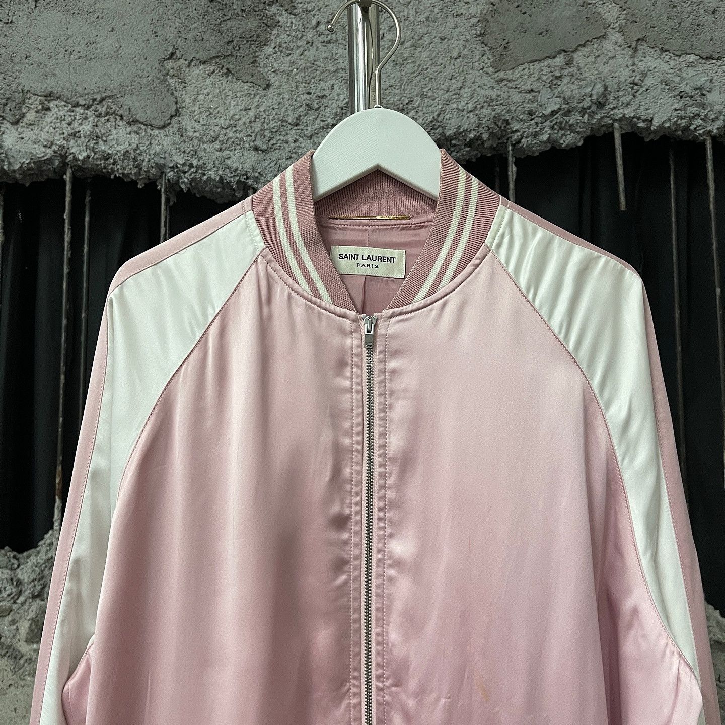 Saint Laurent Paris Saint Laurent Pink Satin Bomber Jacket Size 36 Size XS / US 0-2 / IT 36-38 - 5 Thumbnail