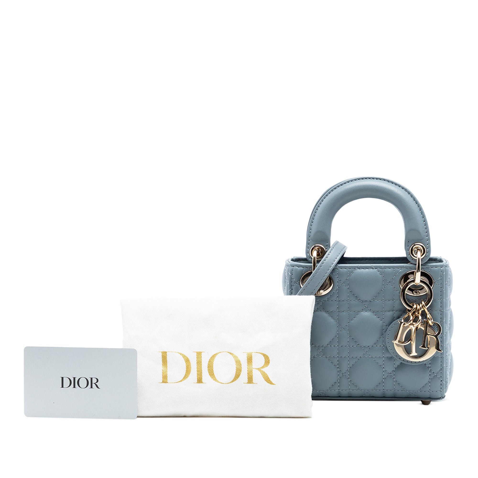 Dior Micro Lambskin Cannage Lady Dior Size ONE SIZE - 7 Thumbnail