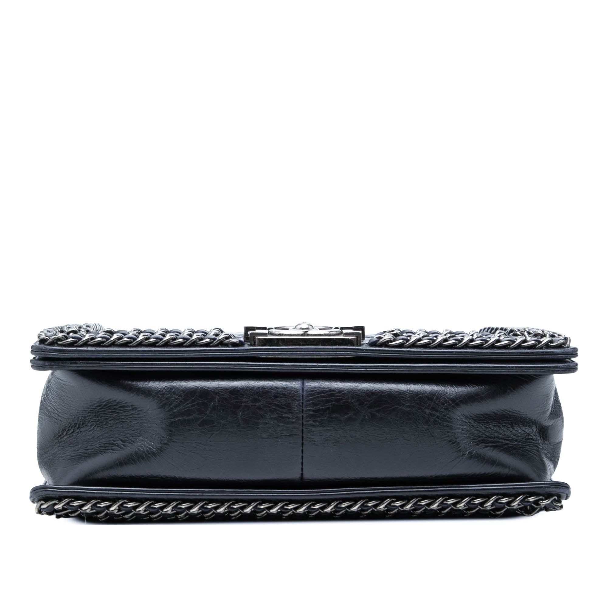 Chanel Old Medium Quilted Glazed Calfskin Chain Around Boy Flap Size ONE SIZE - 3 Thumbnail