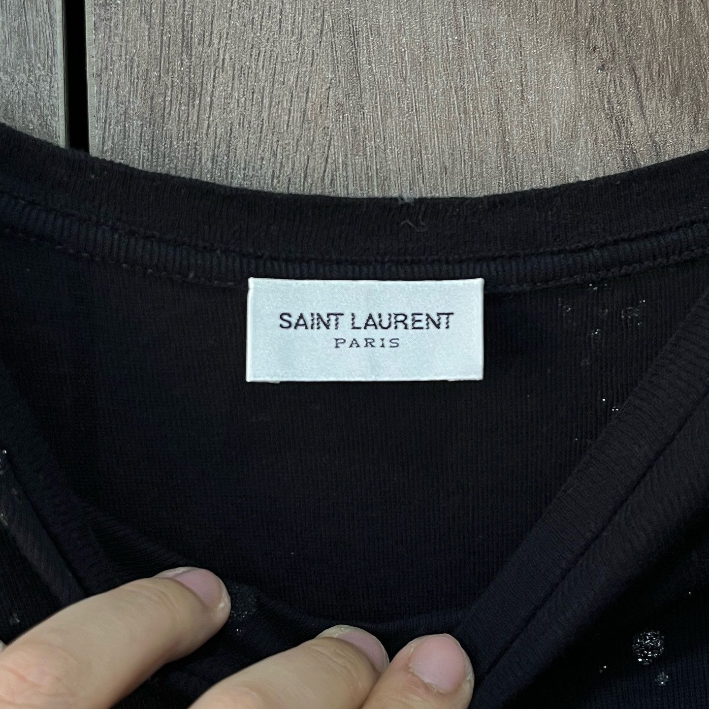 Saint Laurent Paris Saint Laurent Glitter Short Sleeve T-Shirt US M Size US M / EU 48-50 / 2 - 3 Thumbnail