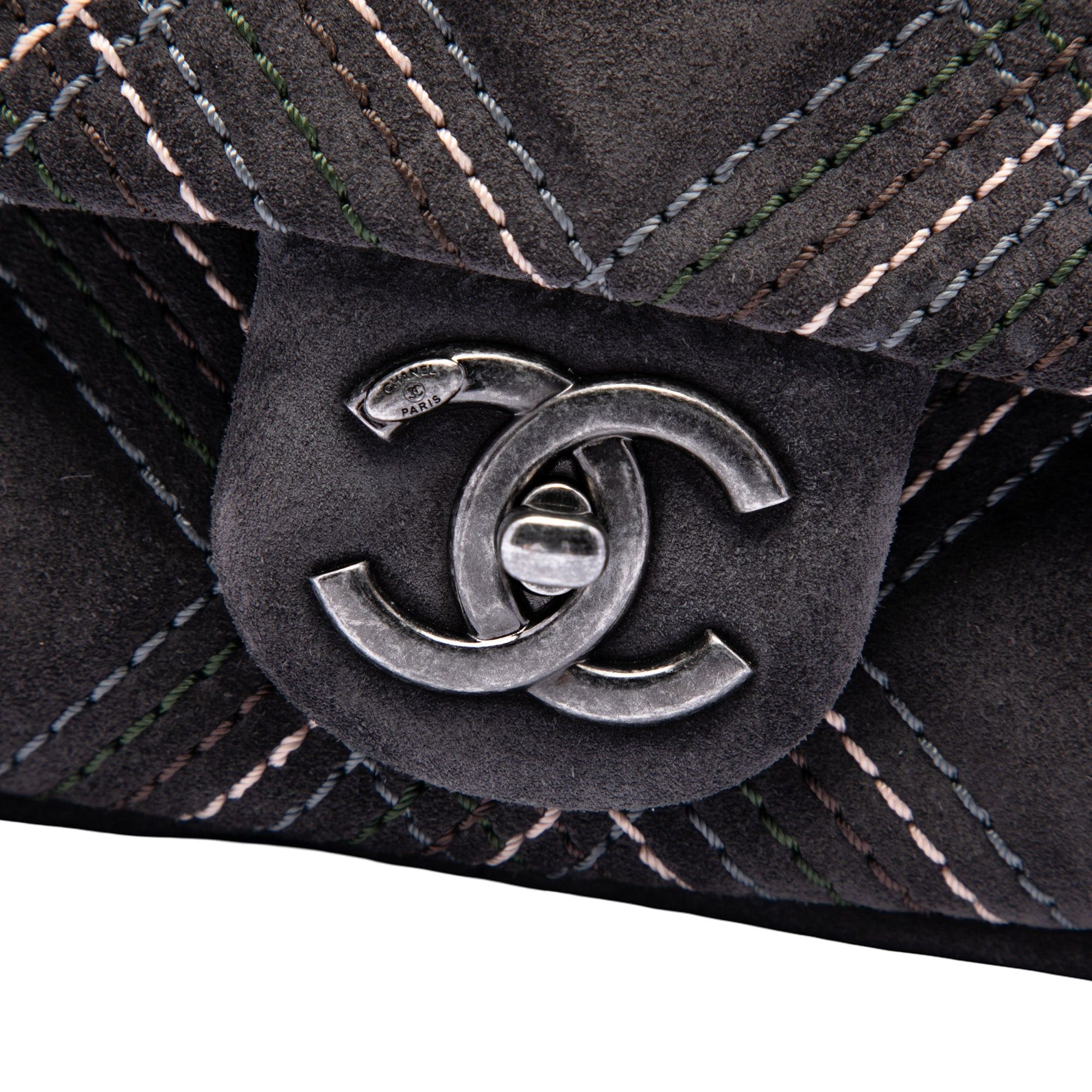Chanel Paris Edinburgh Medium Stitched Suede Saltire Single Flap Size ONE SIZE - 5 Thumbnail