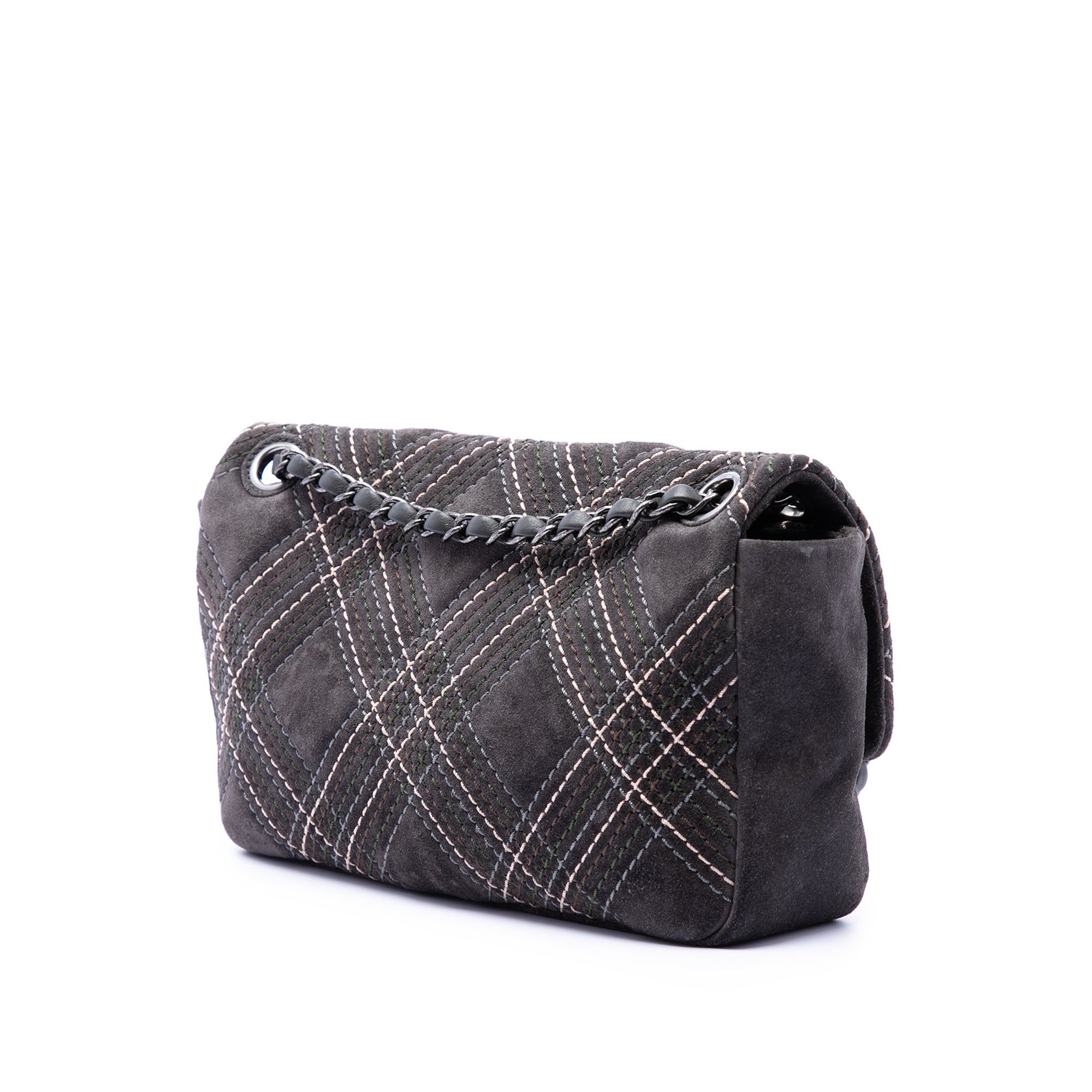 Chanel Paris Edinburgh Medium Stitched Suede Saltire Single Flap Size ONE SIZE - 2 Thumbnail