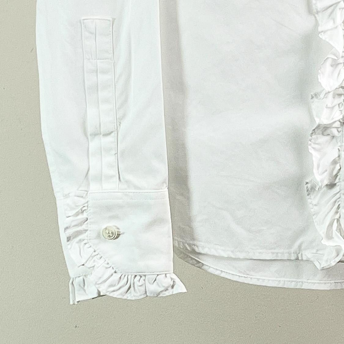 Saint Laurent Paris Saint Laurent Ruffle Trim Button Up Shirt Size 36 Size XS / US 0-2 / IT 36-38 - 6 Thumbnail