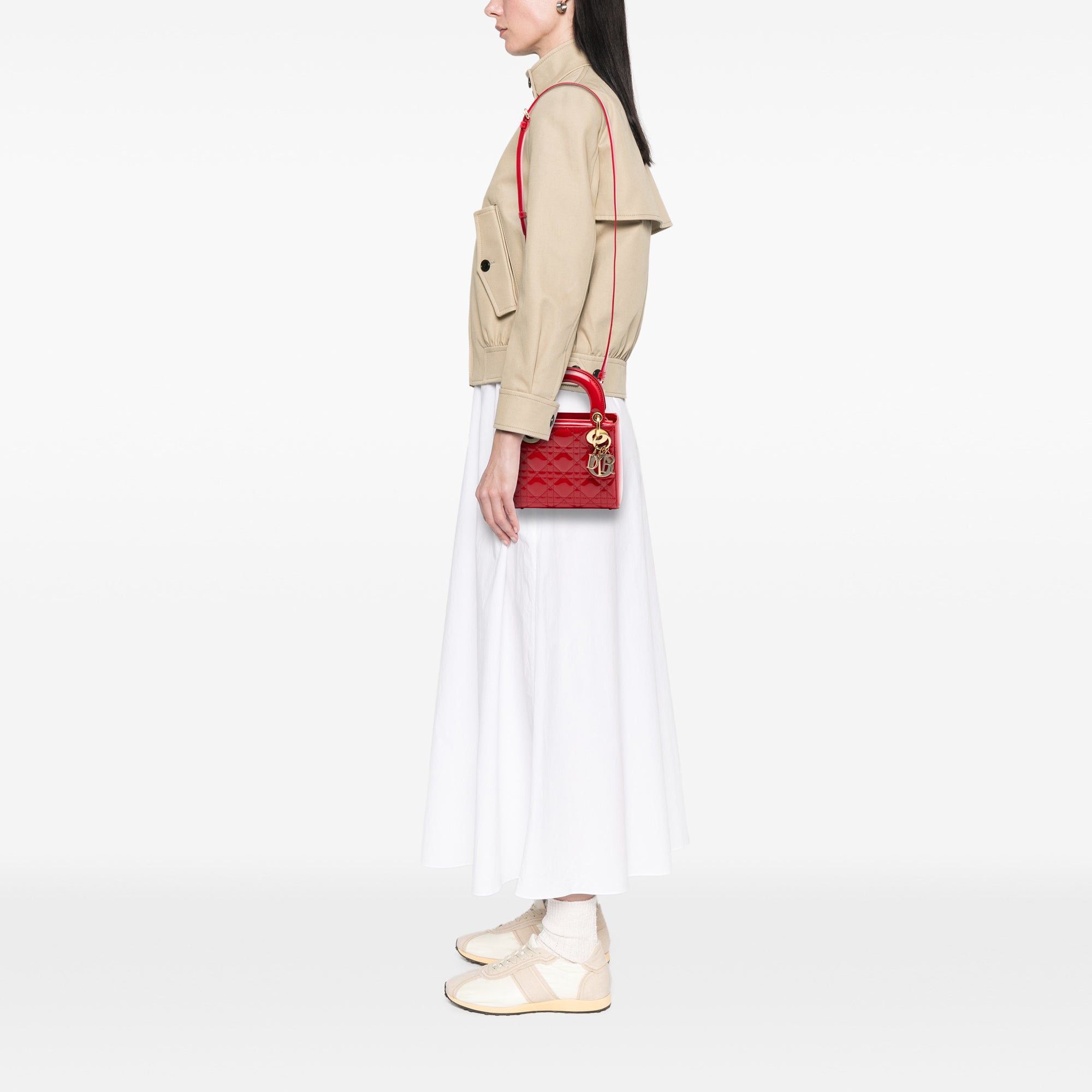 Dior Mini Patent Cannage Lady Dior Size ONE SIZE - 6 Thumbnail