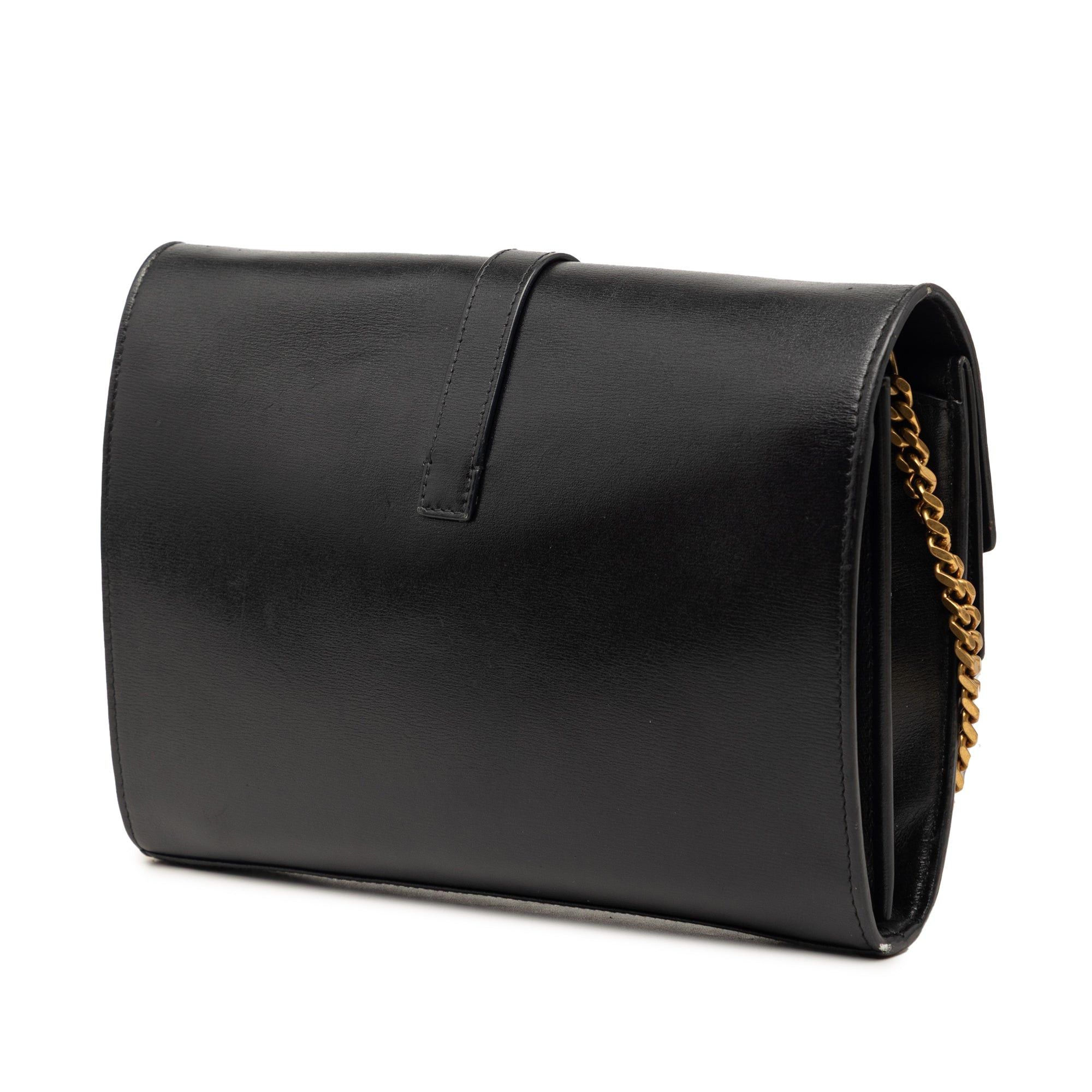 Saint Laurent Paris Leather Monogram Sulpice Wallet on Chain Size ONE SIZE - 2 Thumbnail