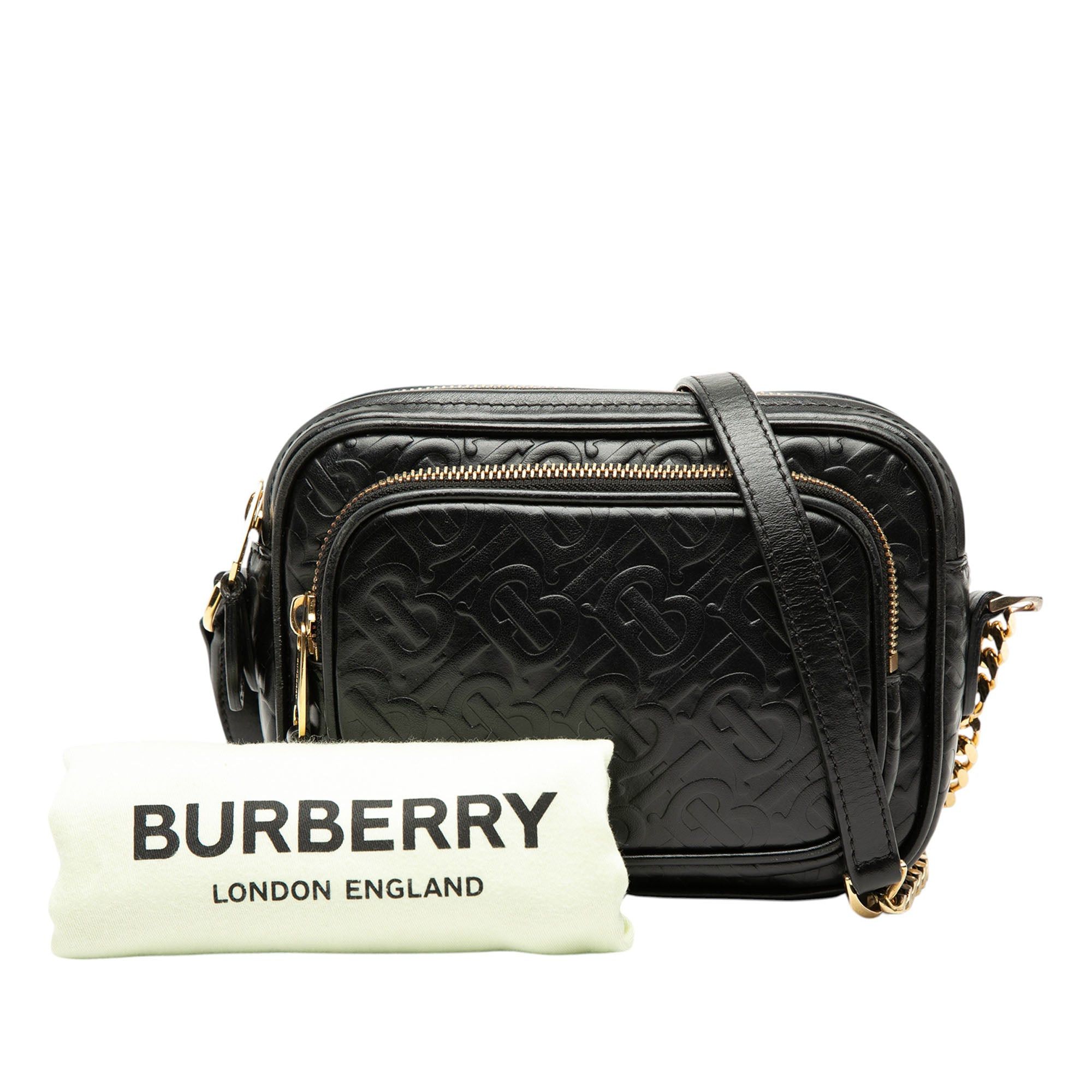 Burberry Embossed Calfskin TB Monogram Camera Chain Crossbody Size ONE SIZE - 8 Thumbnail