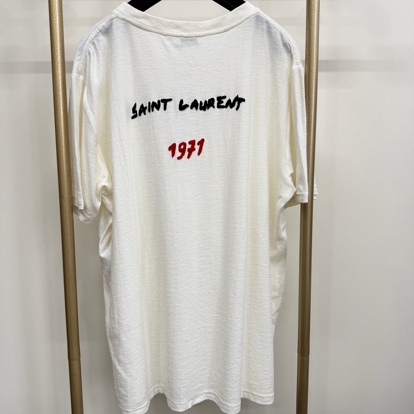 Saint Laurent Paris Saint Laurent 1971 Logo T-Shirt Size XXL Size US XXL / EU 58 / 5 - 2 Thumbnail