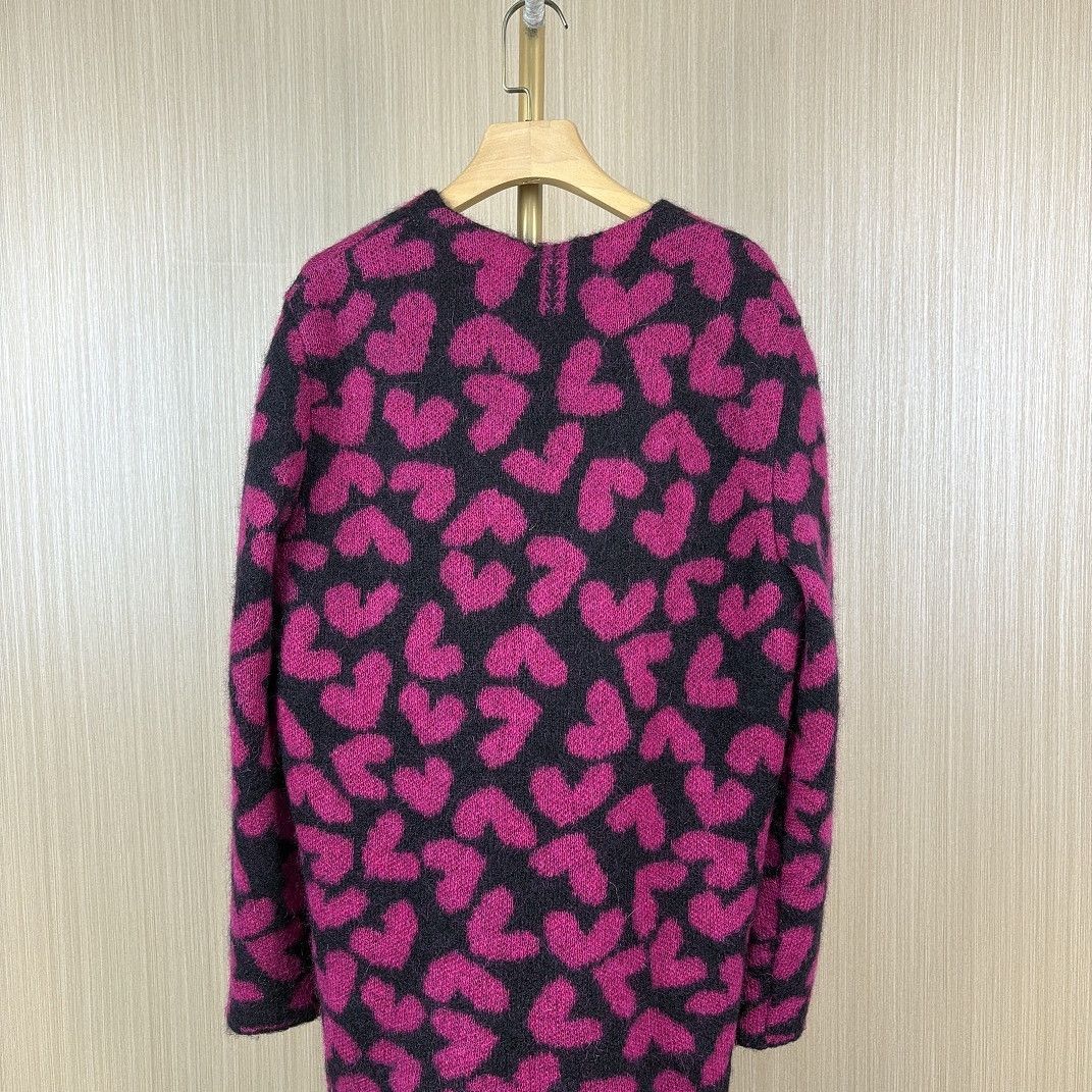 Saint Laurent Paris Saint Laurent Heart Print Mohair Cardigan Size M Size US M / EU 48-50 / 2 - 2 Thumbnail