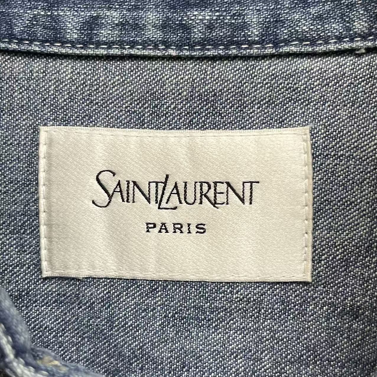 Saint Laurent Paris Saint Laurent Logo Embroidery Denim Shirt Size S Size US S / EU 44-46 / 1 - 3 Thumbnail