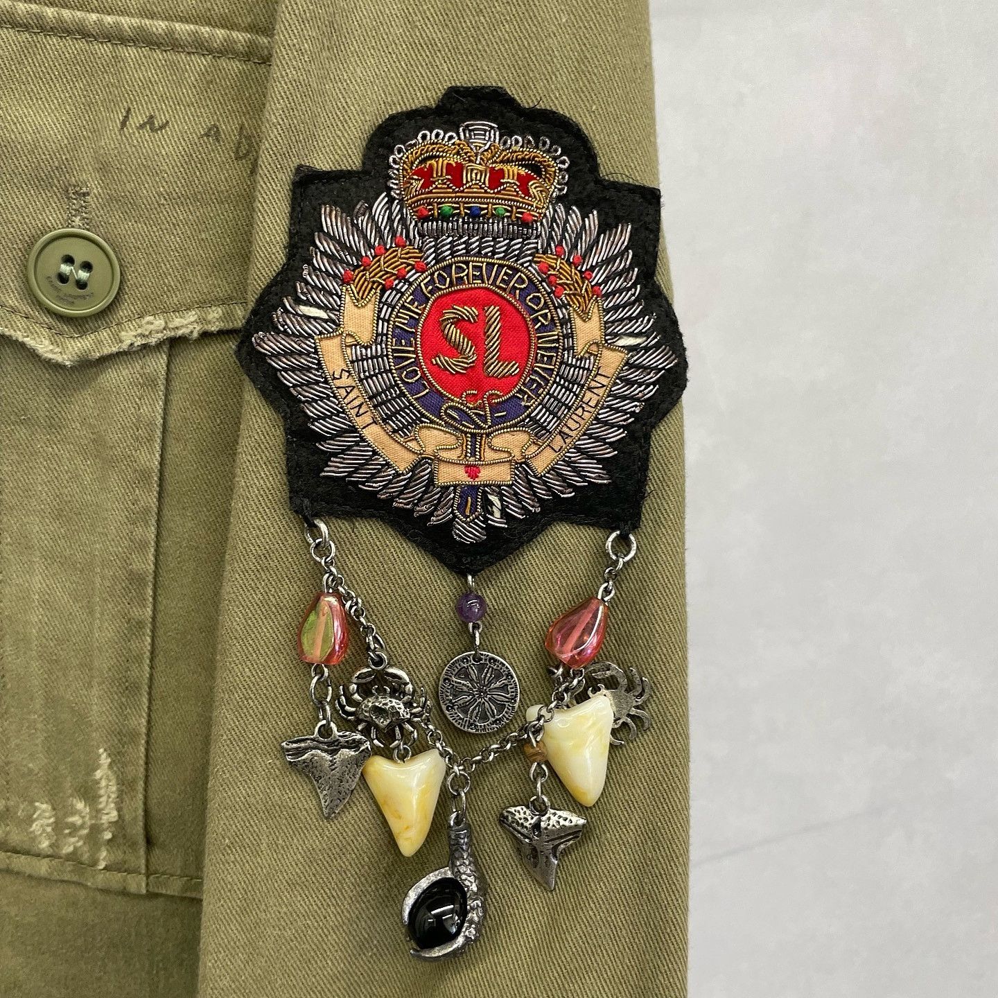Saint Laurent Paris Saint Laurent Military Embroidered Jacket Size 34 Size XS / US 0-2 / IT 36-38 - 7 Thumbnail