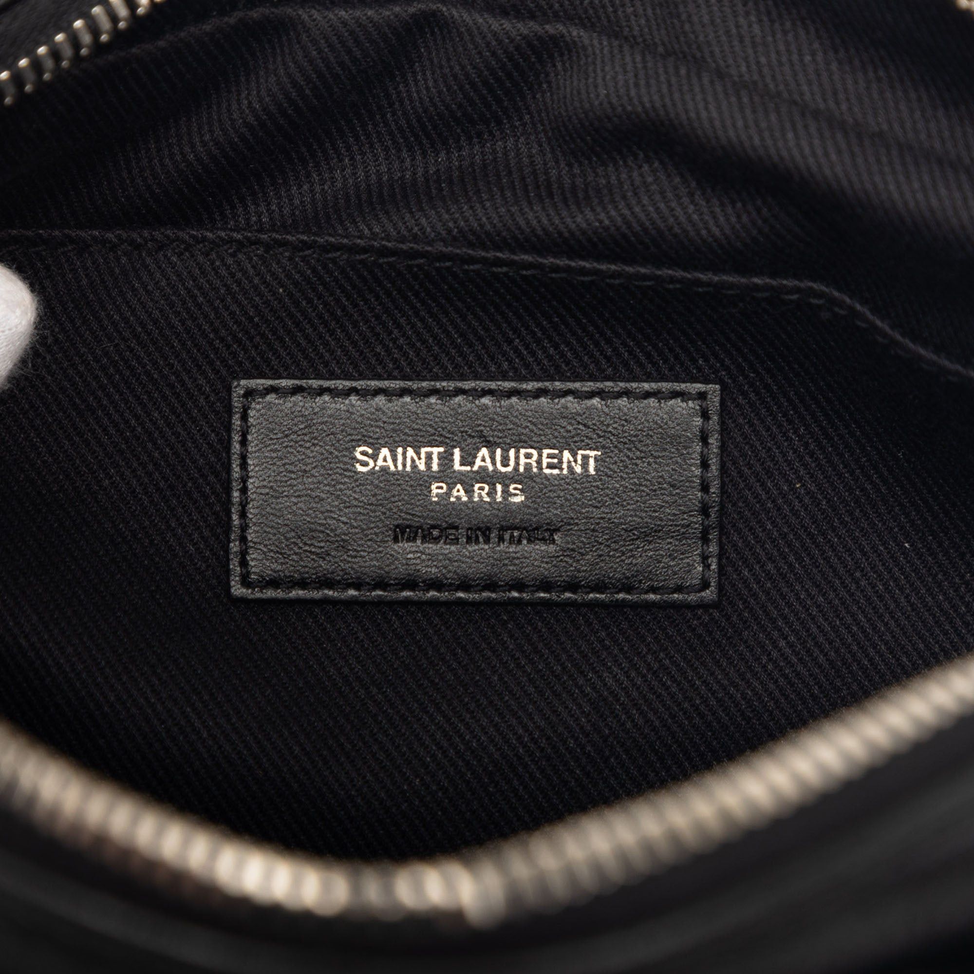 Saint Laurent Paris Woven Raffia and Leather Lou Camera Bag Size ONE SIZE - 5 Thumbnail