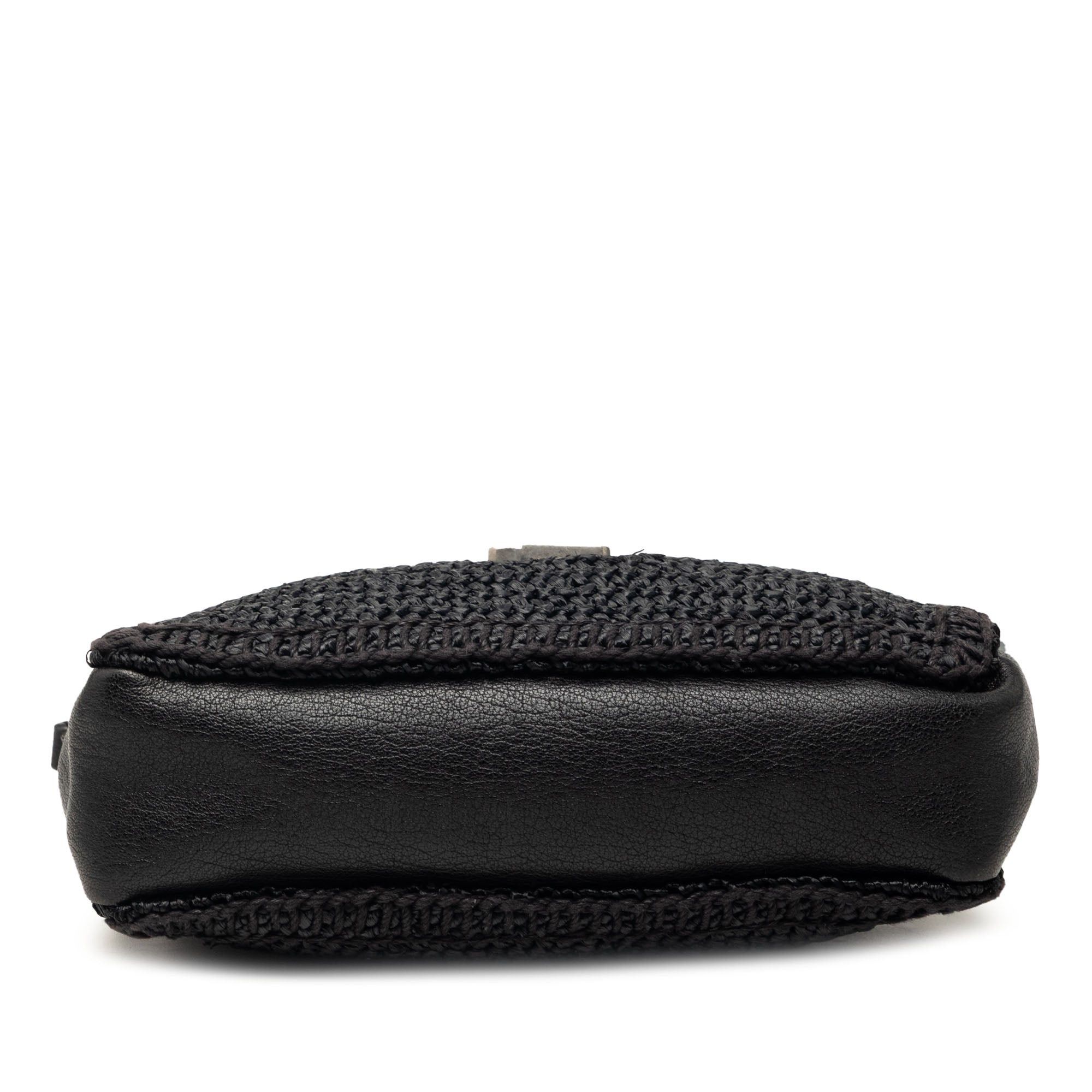 Saint Laurent Paris Woven Raffia and Leather Lou Camera Bag Size ONE SIZE - 3 Thumbnail